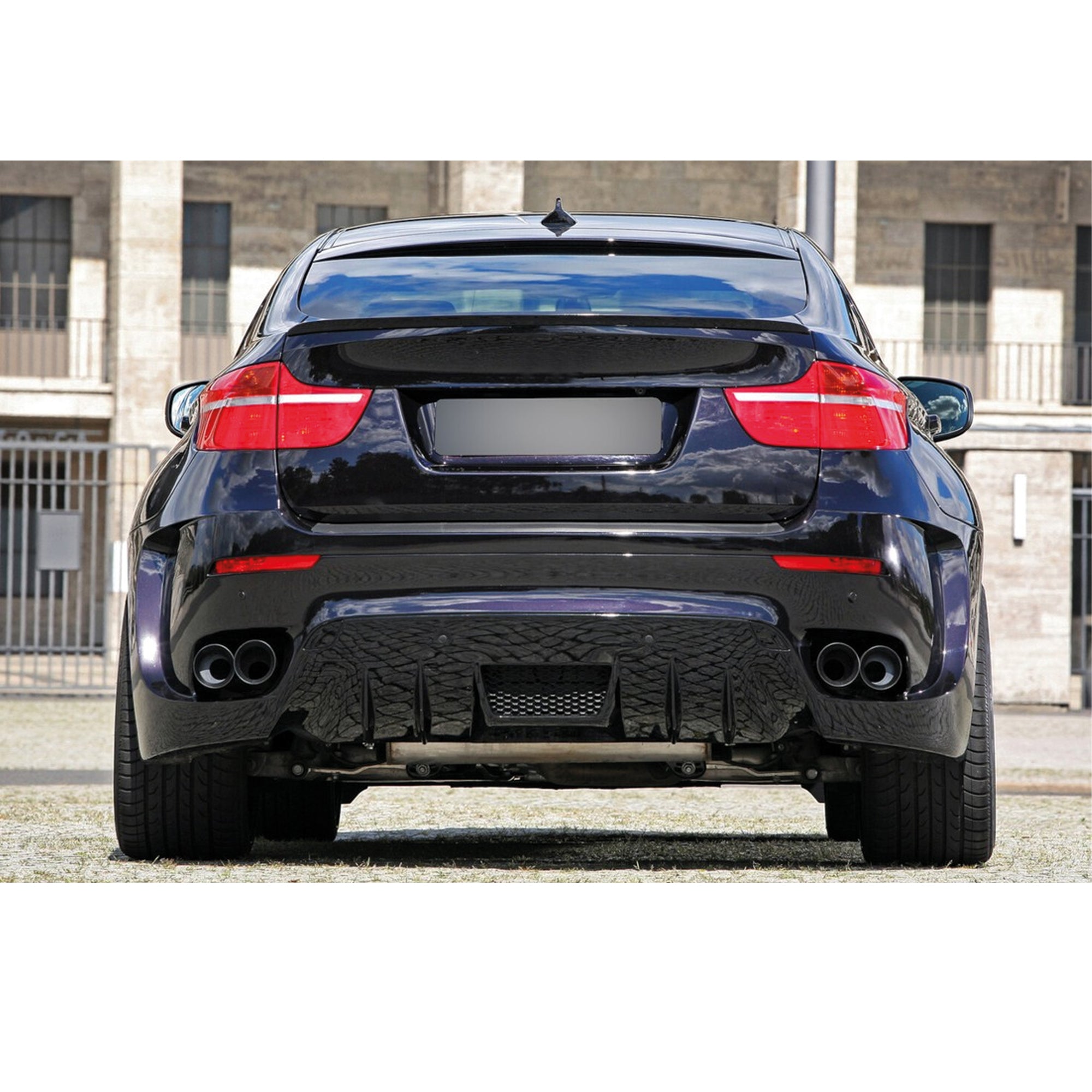 Rear Spoiler For BMW X6 E71 E72 X6 2008-2015 Piano Black ABS Plastic
