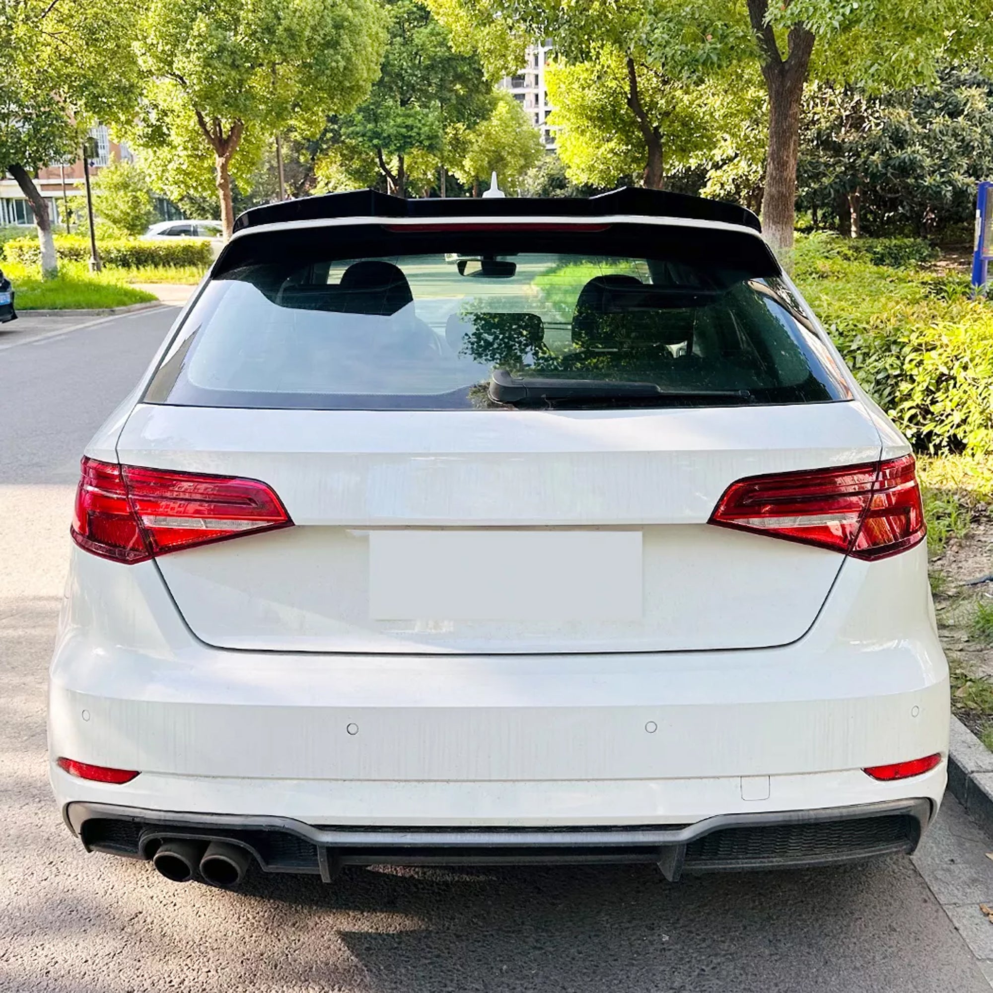 Rear Roof Spoiler For Audi A3 S3 8V Hatchback 2013-2020 Roof M4 Style Spoiler Piano Black ABS Plastic