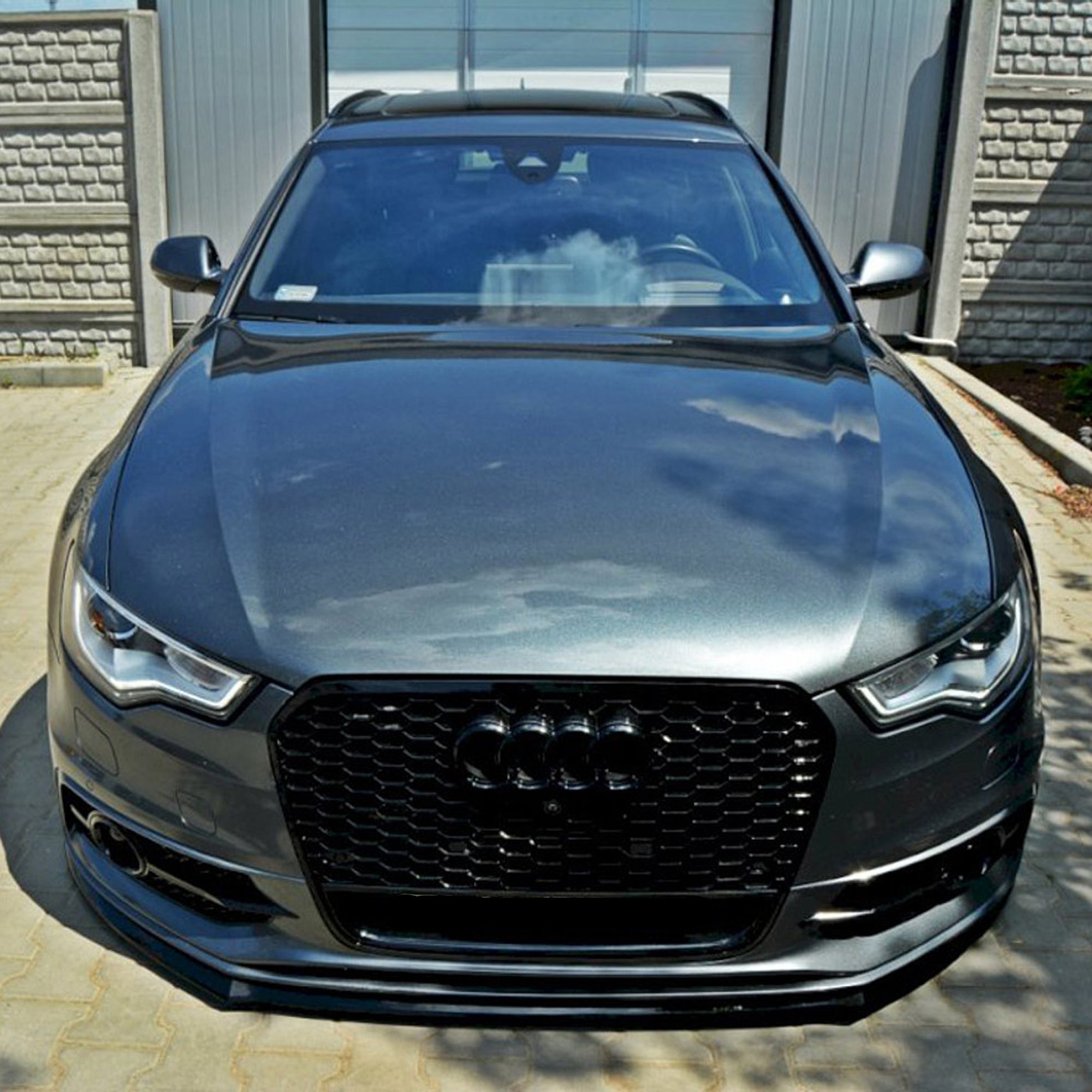 Front Bumper Lip Splitter for AUDİ S-Line A6 C7 S6 2011-2014, ABS Plastic Piano Black Vacuum Car Tuning Body Part Body Kit