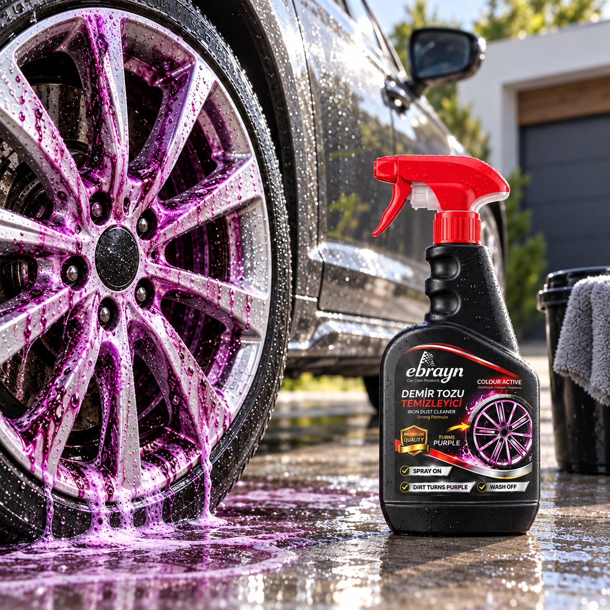 Iron Dust Remover 500 ML – Color Active Wheel & Body Cleaner, Brake Dust Tar and Fallout Remover Spray