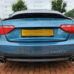 Rear Trunk Spoiler For Audi A4 B8 2009-2016 R Style Spoiler Piano Black ABS Plastic