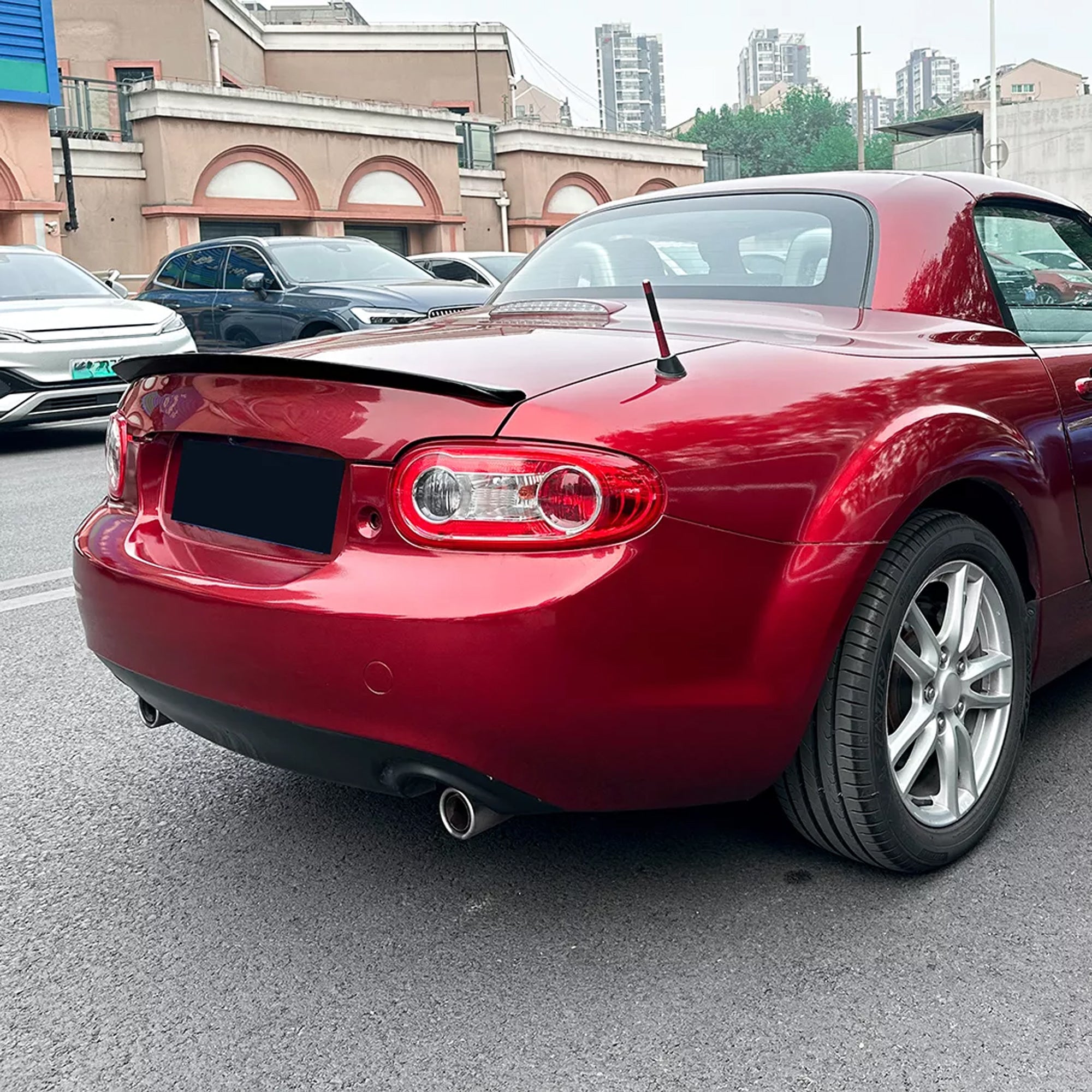 Rear Trunk Spoiler For Mazda MX-5 Miata 2005-2015 Spoiler Piano Black ABS Plastic