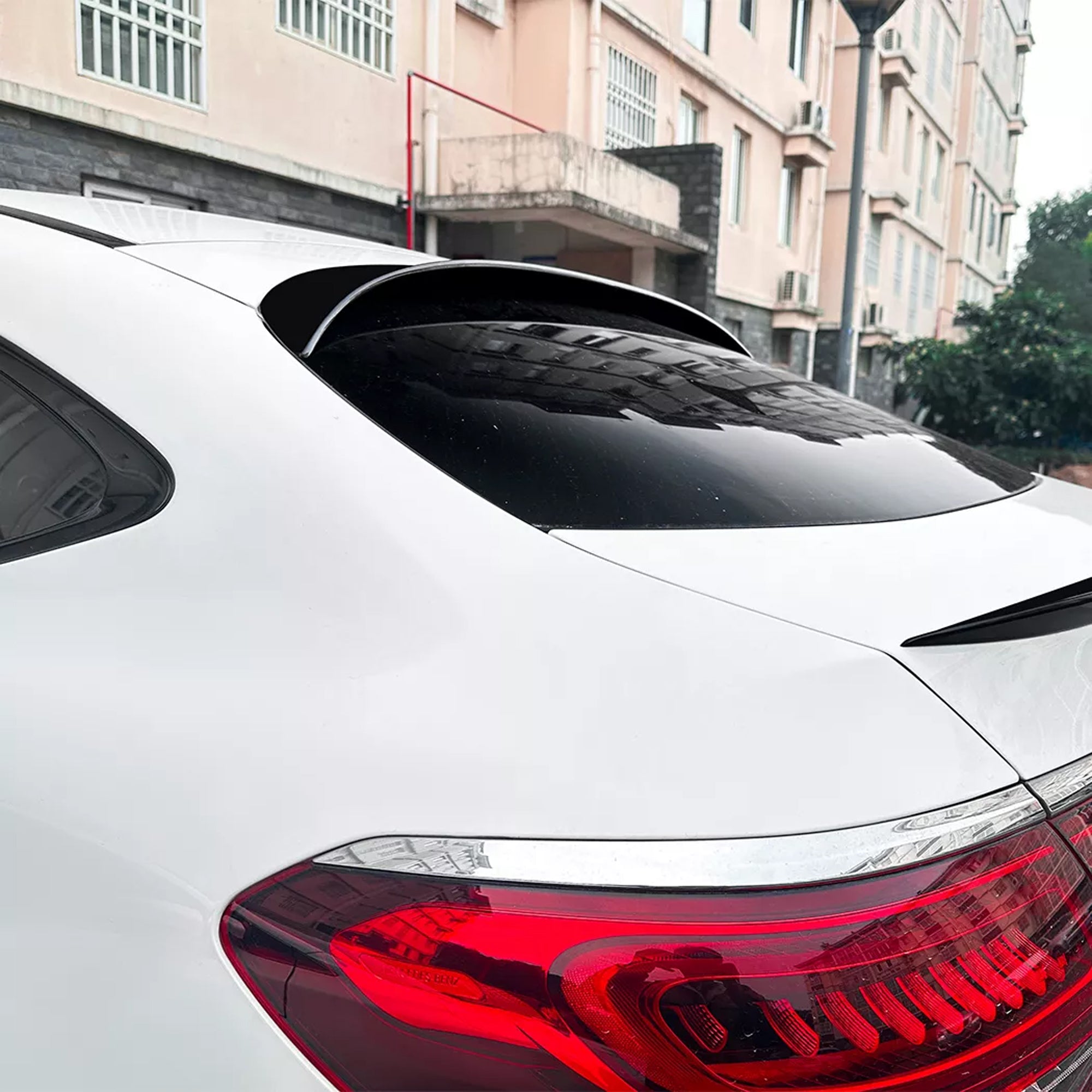 Roof Top Spoiler For Mercedes Benz GLC Class GLC Coupe C253 2016-2022 Piano Black ABS Plastic