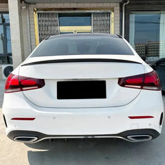 Rear Trunk Spoiler For Mercedes Benz A Class A35 AMG 2018+ Spoiler Piano Black ABS Plastic