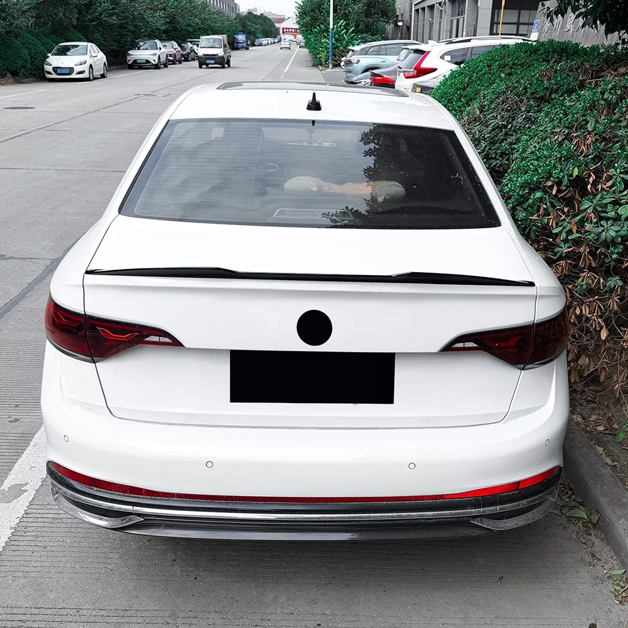 Rear Trunk Spoiler For VW Volkswagen Jetta MK7 2019+ M4 Style Spoiler Piano Black ABS Plastic
