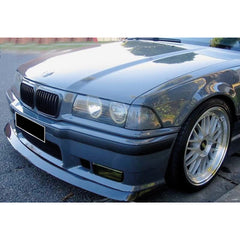 Front Bumper Lip Splitter for BMW 3 Series E36 M3 3 Series 1990-2000, ABS Plastic Piano Black Vacuum Car Tuning Body Part Body Kit