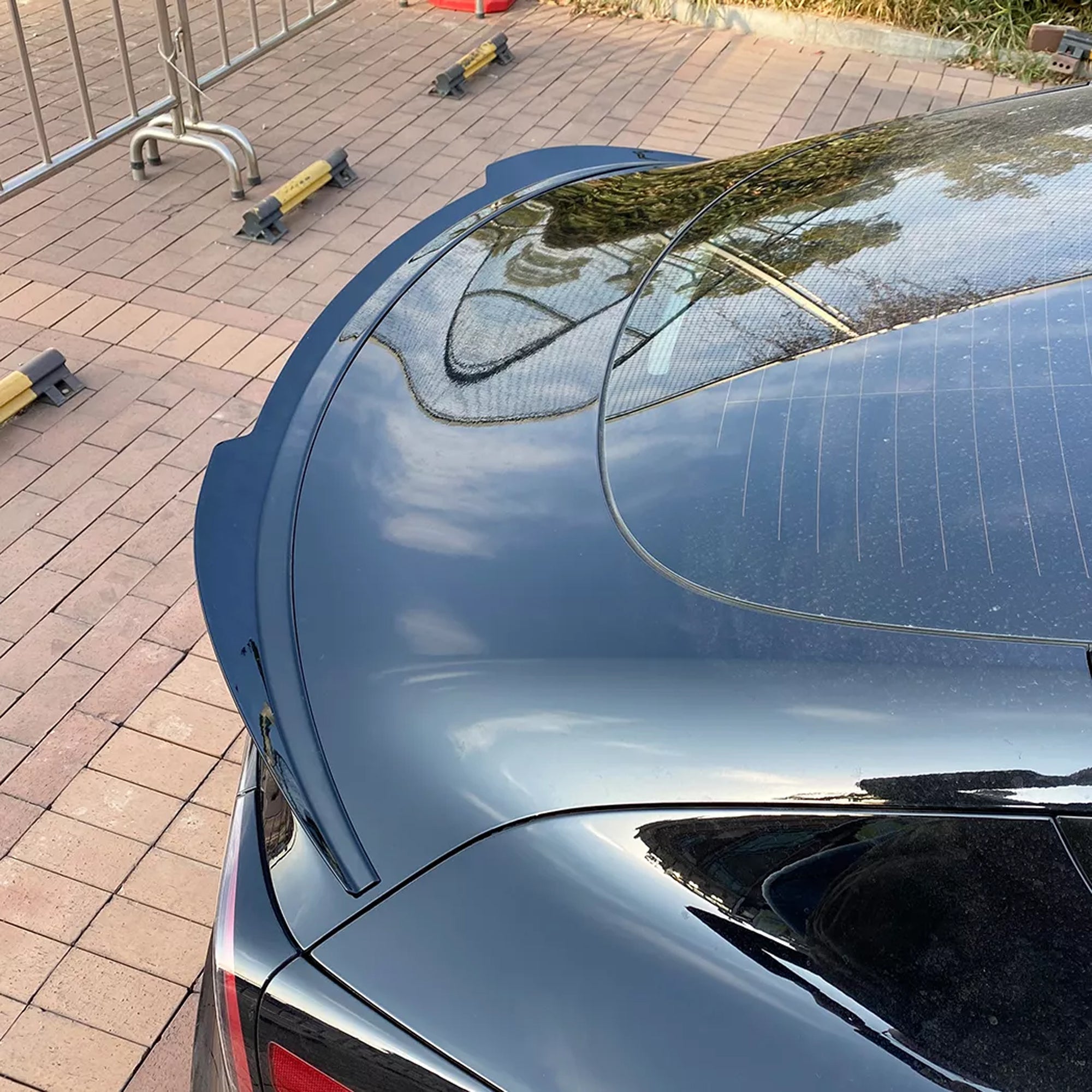 Rear Trunk Spoiler For Tesla Model 3 2017+ M4 Style Spoiler Piano Black ABS Plastic