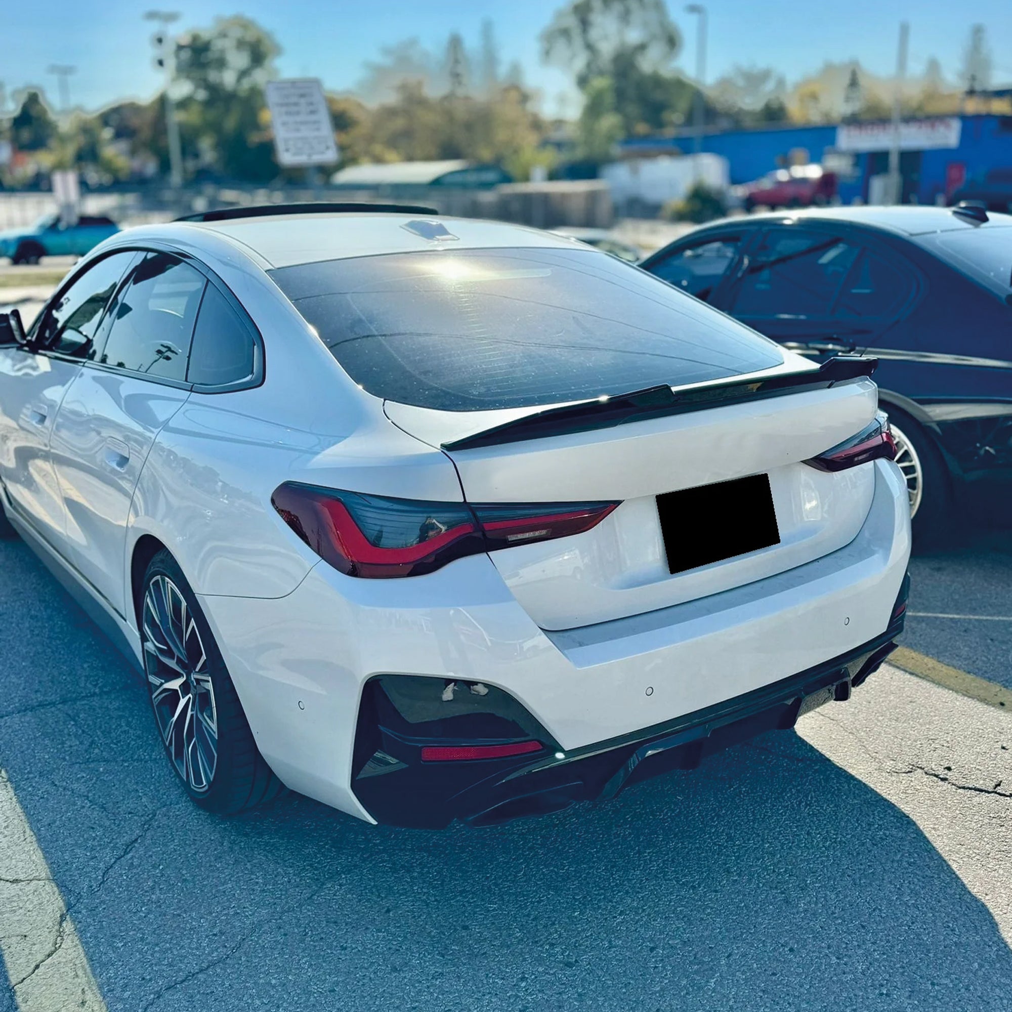 Rear Spoiler For BMW 4 Series G26 Gran Coupe 4-Door 2020+ PSM Style Piano Black ABS Plastic