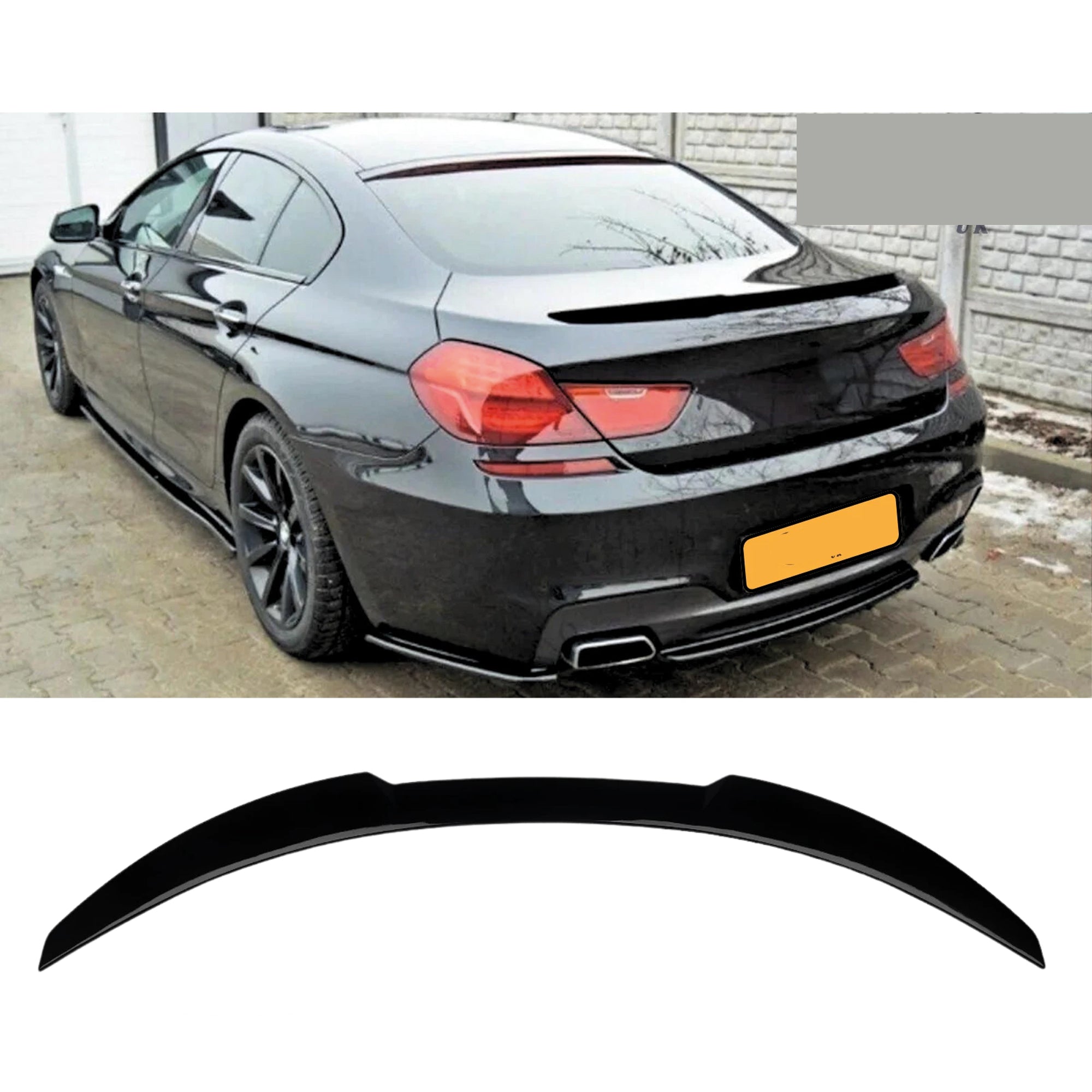 Rear Spoiler For BMW 6 Series F13 Coupe 2011-18 M4 Style Piano Black ABS Plastic