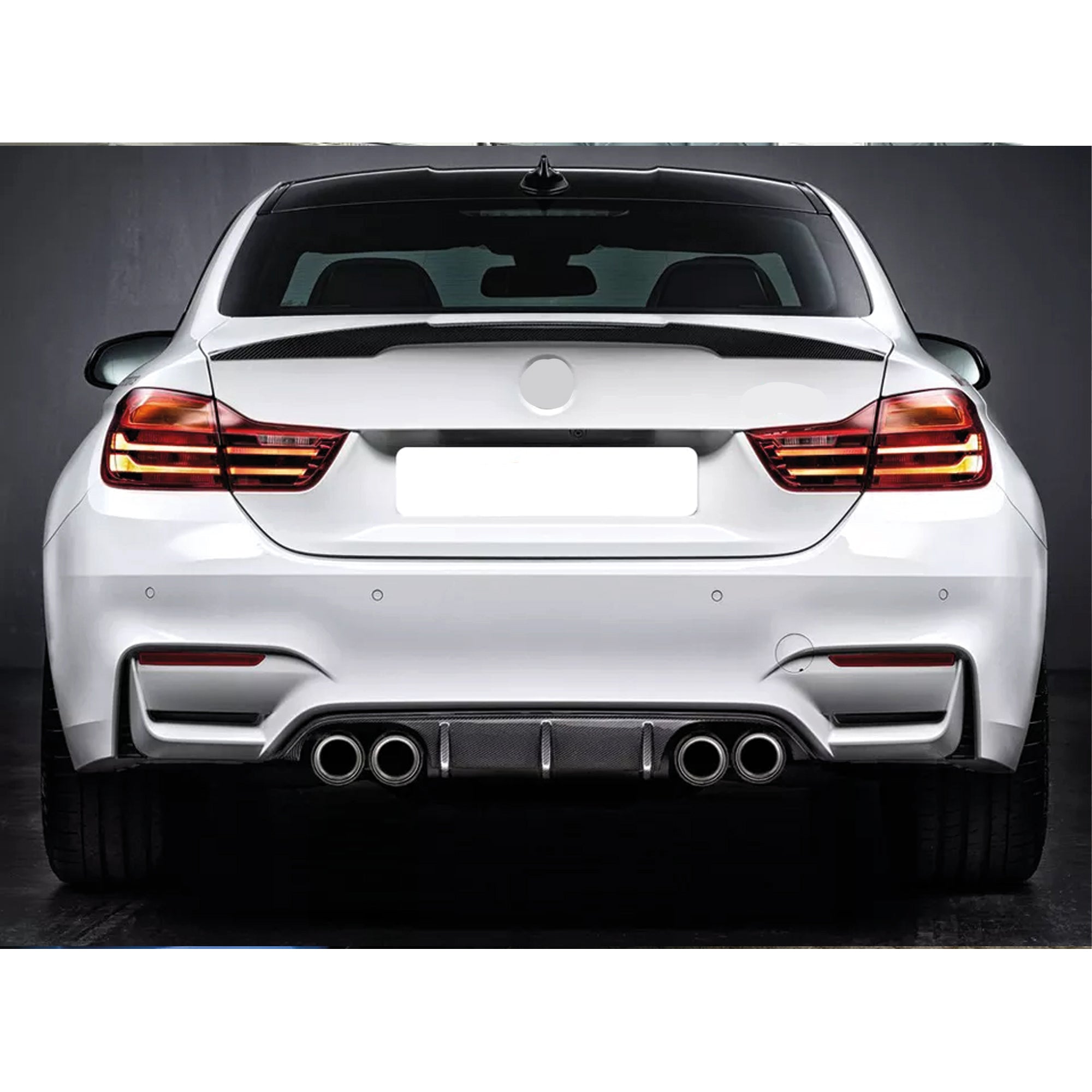 Rear Spoiler For BMW 4 Series F32 / F32 Lci M4 Type 2012 2018 Piano Black ABS Plastic