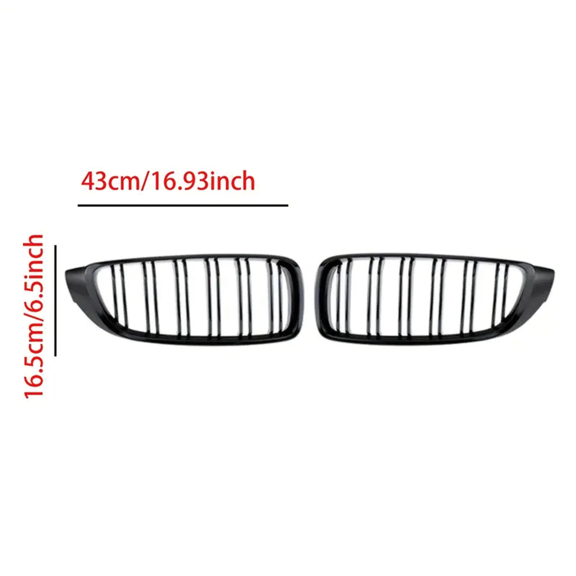 Front Bumper Kidney Racing Grille for BMW 4 Series F32 F33 F36 F80 F82 F83 2012-2018 2pcs 420d Car Double Line Sport Grill Glossy Black Cover