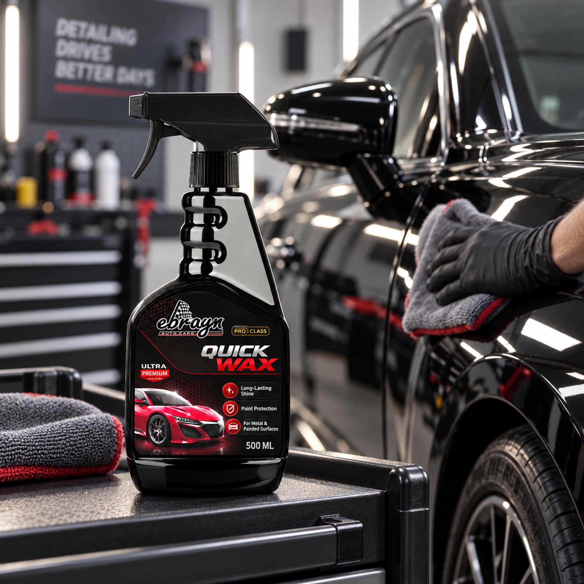 Auto Care Quick Wax Spray 500 ML – High Gloss Paint Protection for Painted & Metal Surfaces