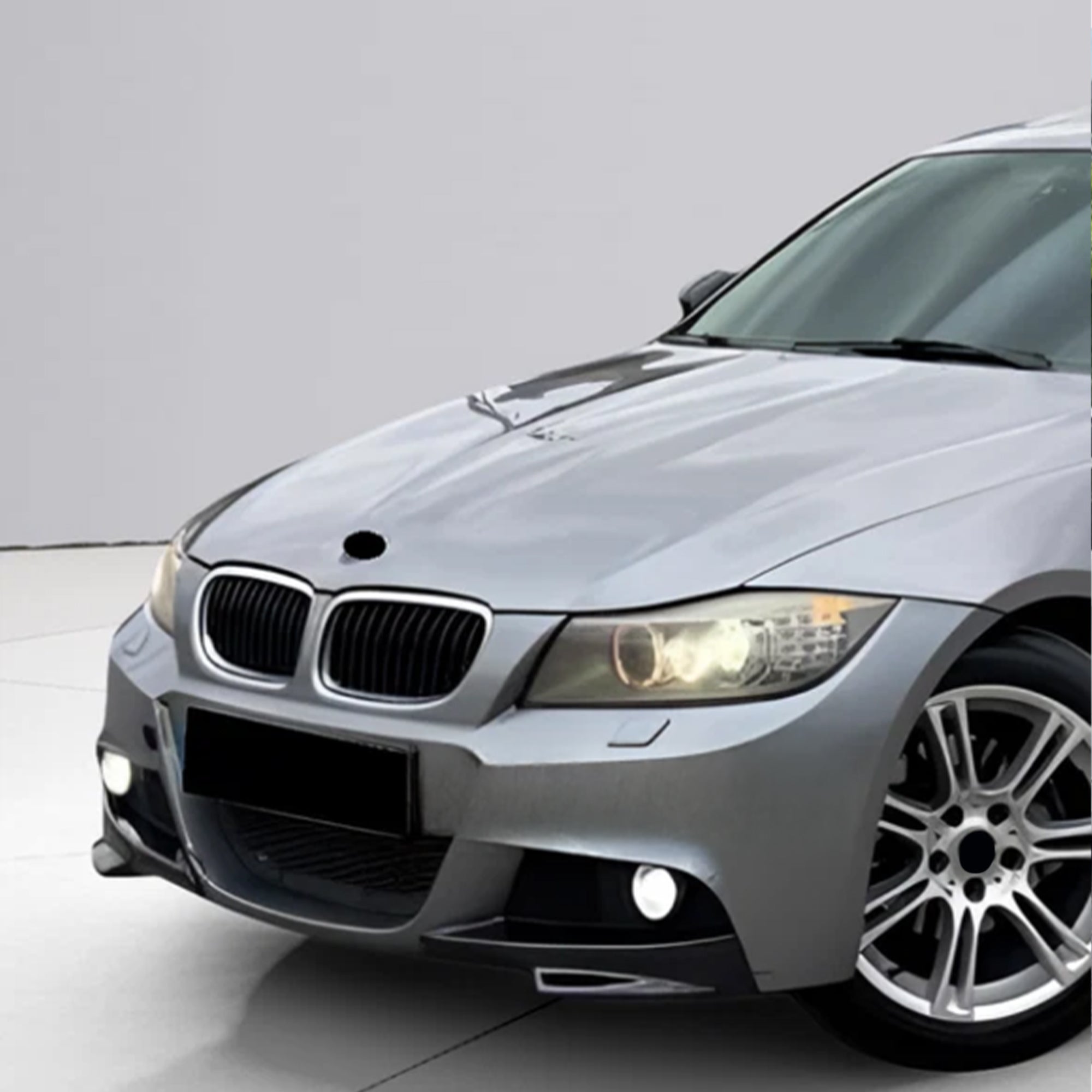 Front Bumper FLAP Wrap for BMW 3 Series E90 LCI 2009-2012 M-Tech M Sport, 2pcs FLAP Canards Lip Splitter Corner Trim Cover Adjustable Tuning Body Part Body Kit