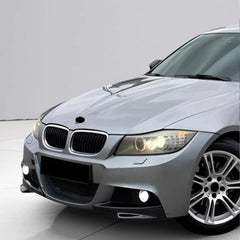 Front Bumper FLAP Wrap for BMW 3 Series E90 LCI 2009-2012 M-Tech M Sport, 2pcs FLAP Canards Lip Splitter Corner Trim Cover Adjustable Tuning Body Part Body Kit
