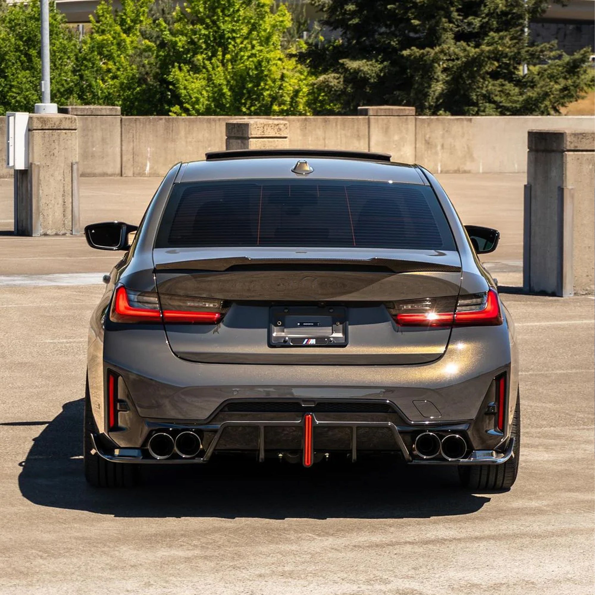 Rear Spoiler For BMW G20 G80 3 Series M4 Style 2019-2023 Piano Black ABS Plastic