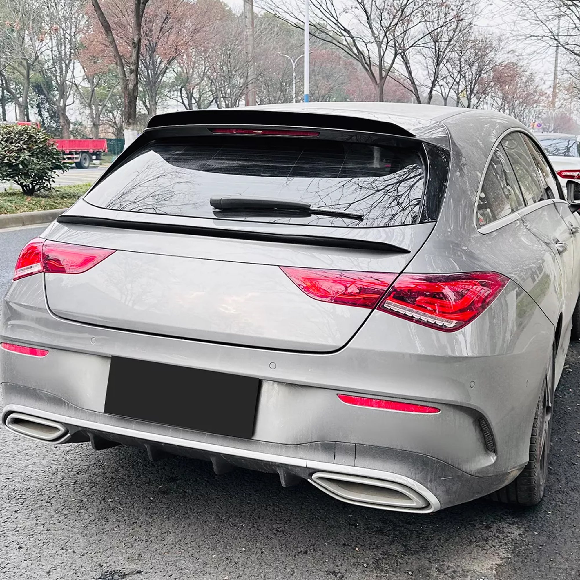 Rear Roof Spoiler For Mercedes Benz CLA Class X118 2020+ Spoiler Piano Black ABS Plastic