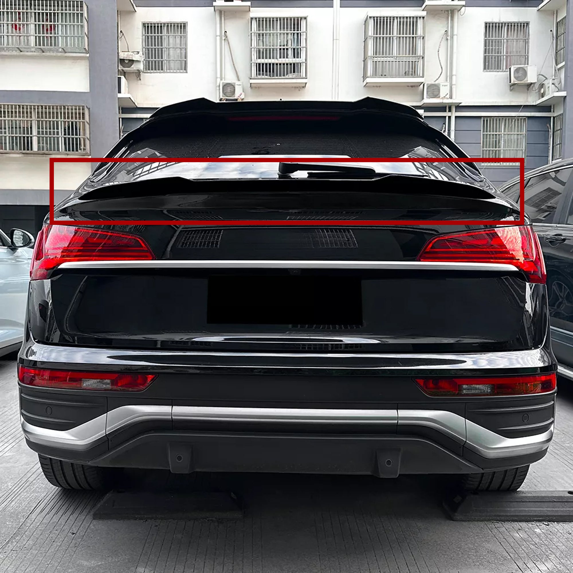 Rear Trunk Spoiler For Audi Q5 FY Sportback 2021+ TRUNK Spoiler Piano Black ABS Plastic