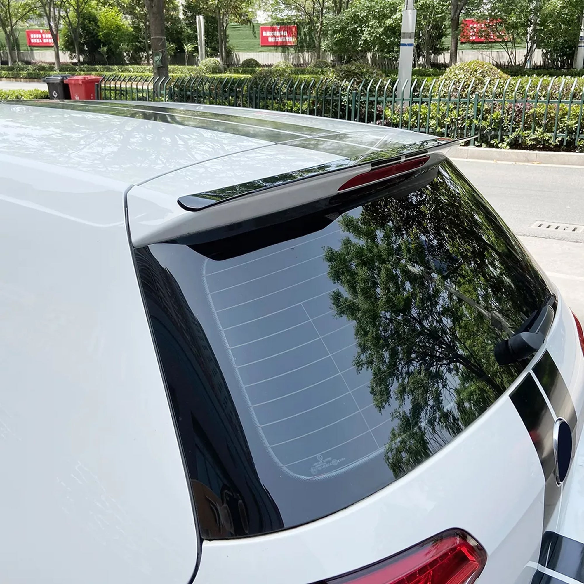 Rear Roof Spoiler For VW Volkswagen Golf MK7 MK7.5 GTI R 2013-2019 Cap Style Spoiler Piano Black ABS Plastic