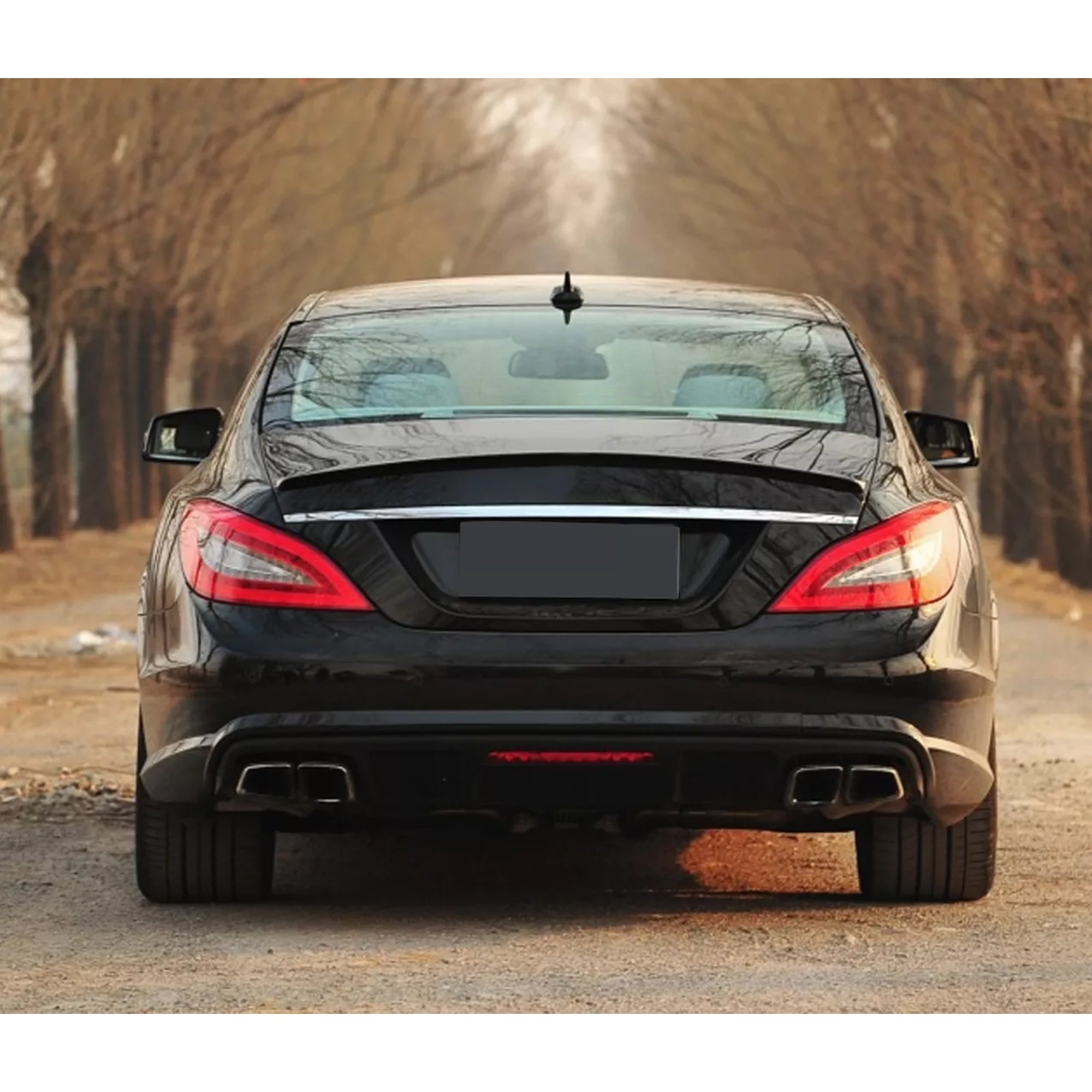 Rear Trunk Spoiler For Mercedes Benz CLS Class C218 2011-2017 Spoiler Piano Black ABS Plastic