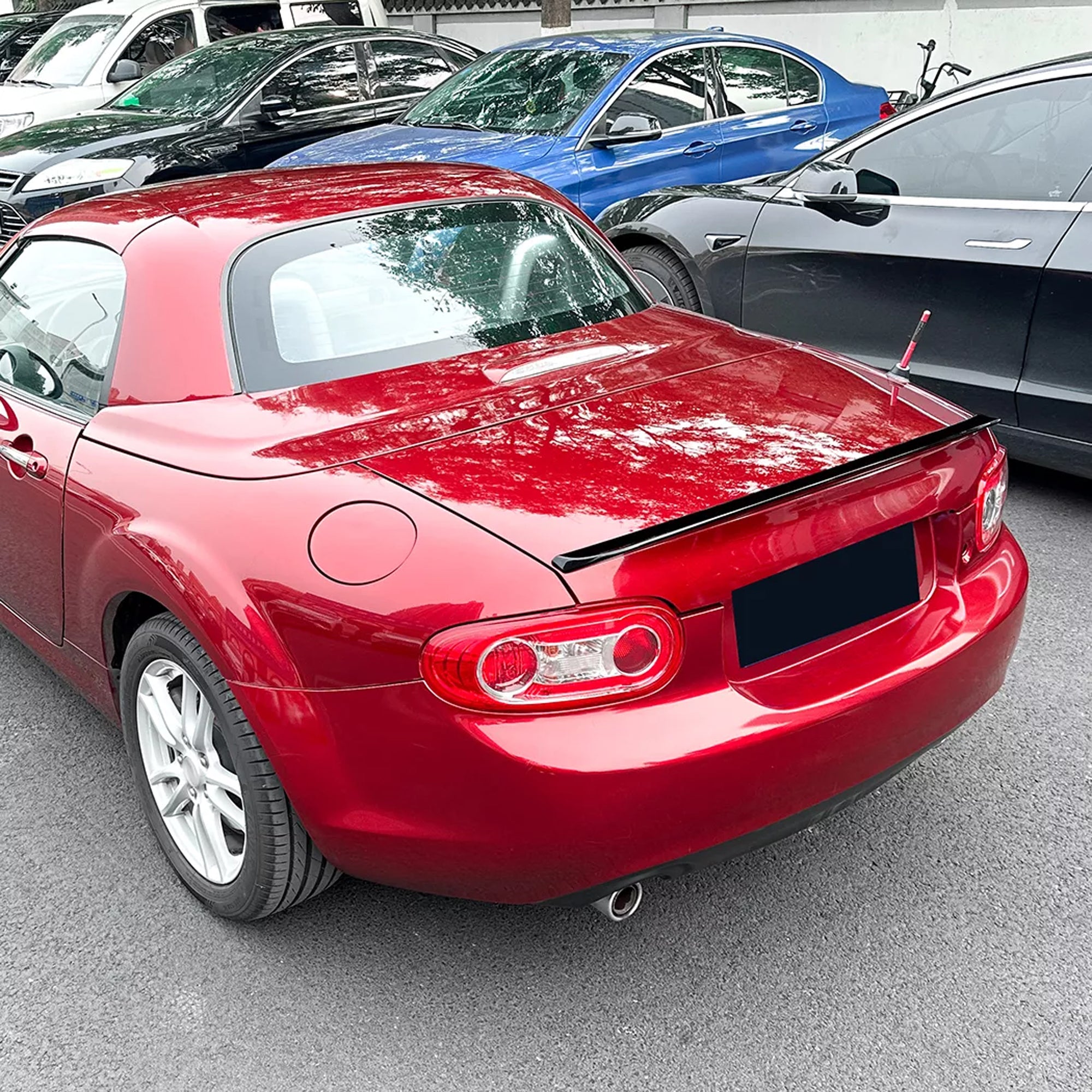 Rear Trunk Spoiler For Mazda MX-5 Miata 2005-2015 Spoiler Piano Black ABS Plastic