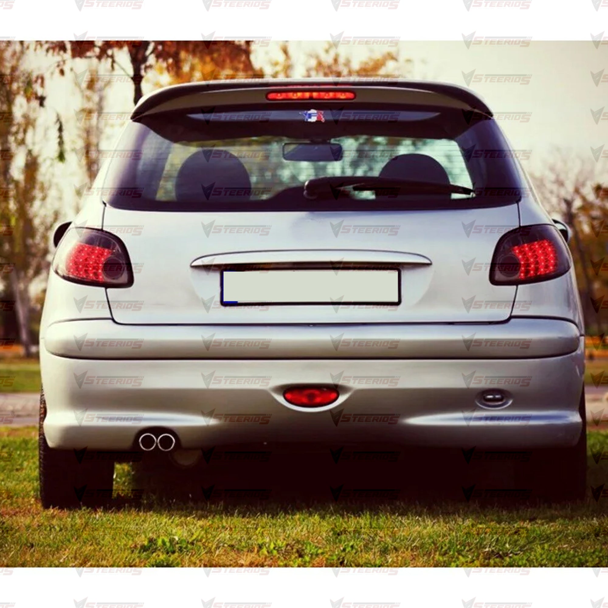 Rear Spoiler For Peugeot 206 1998-2012 Rear Spoiler Piano Black ABS Plastic