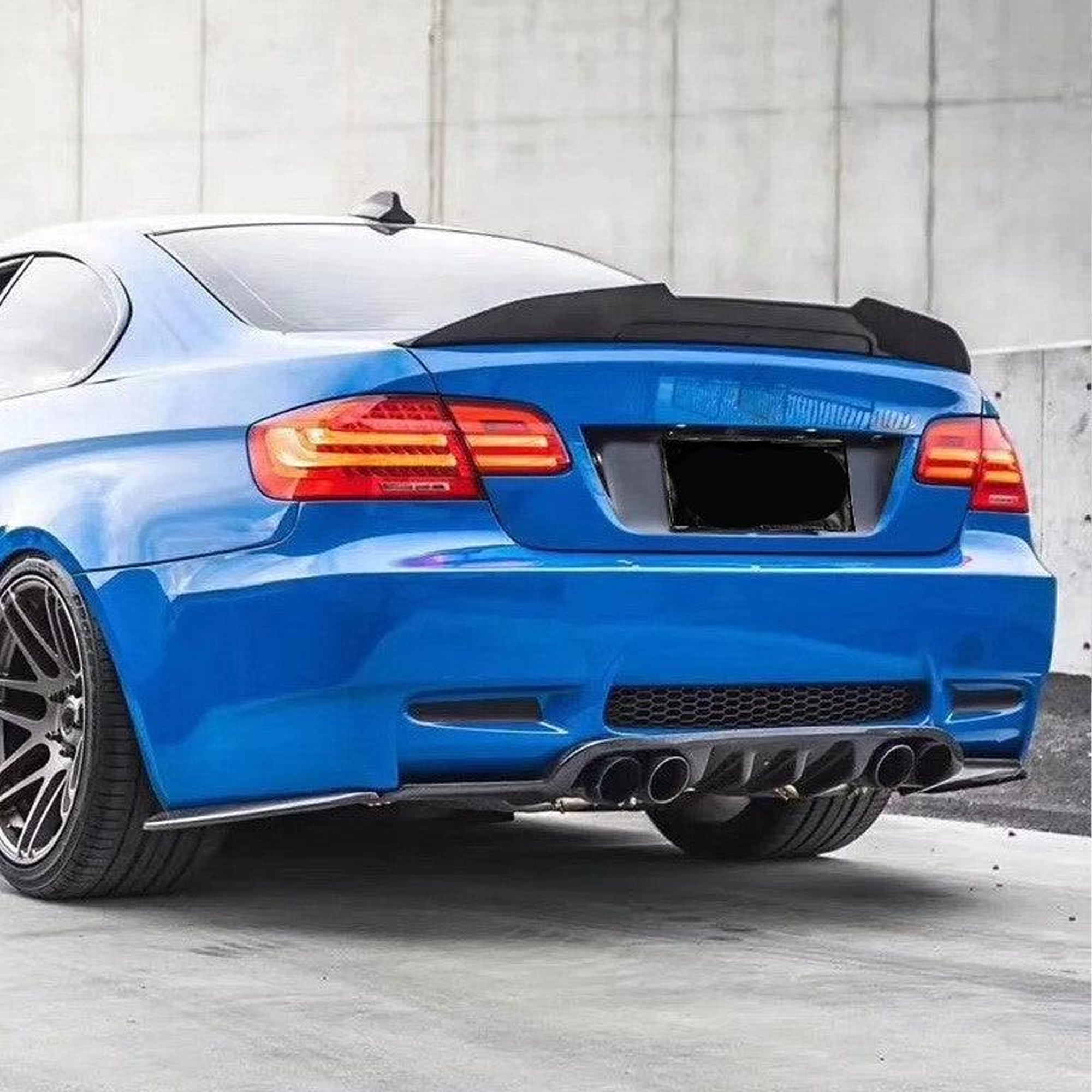 Rear Spoiler For BMW E92 3 Series PSM 2006-2010 Piano Black ABS Plastic