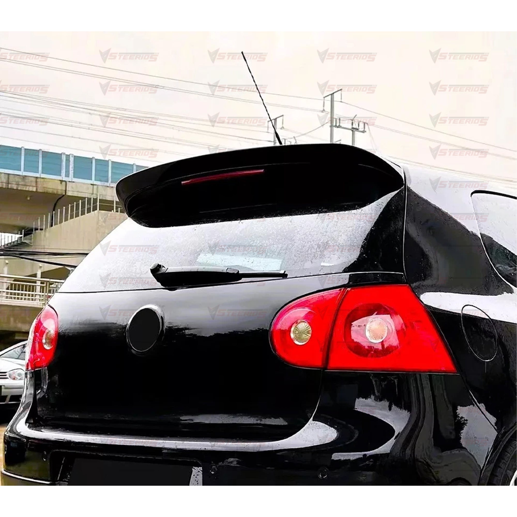 Rear Roof Spoiler For VW Golf 5 MK5 2003-2009  Piano Black ABS Plastic