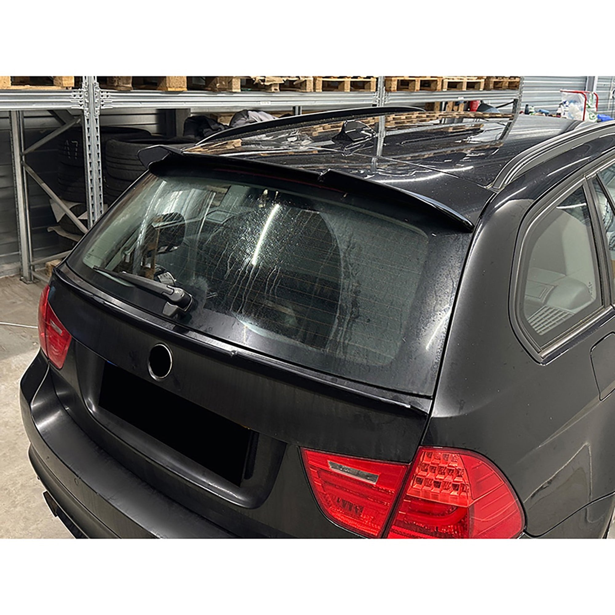 Rear Roof Spoiler For BMW 3 Series E91 SW 2005-2012 Roof M4 Style Spoiler Piano Black ABS Plastic