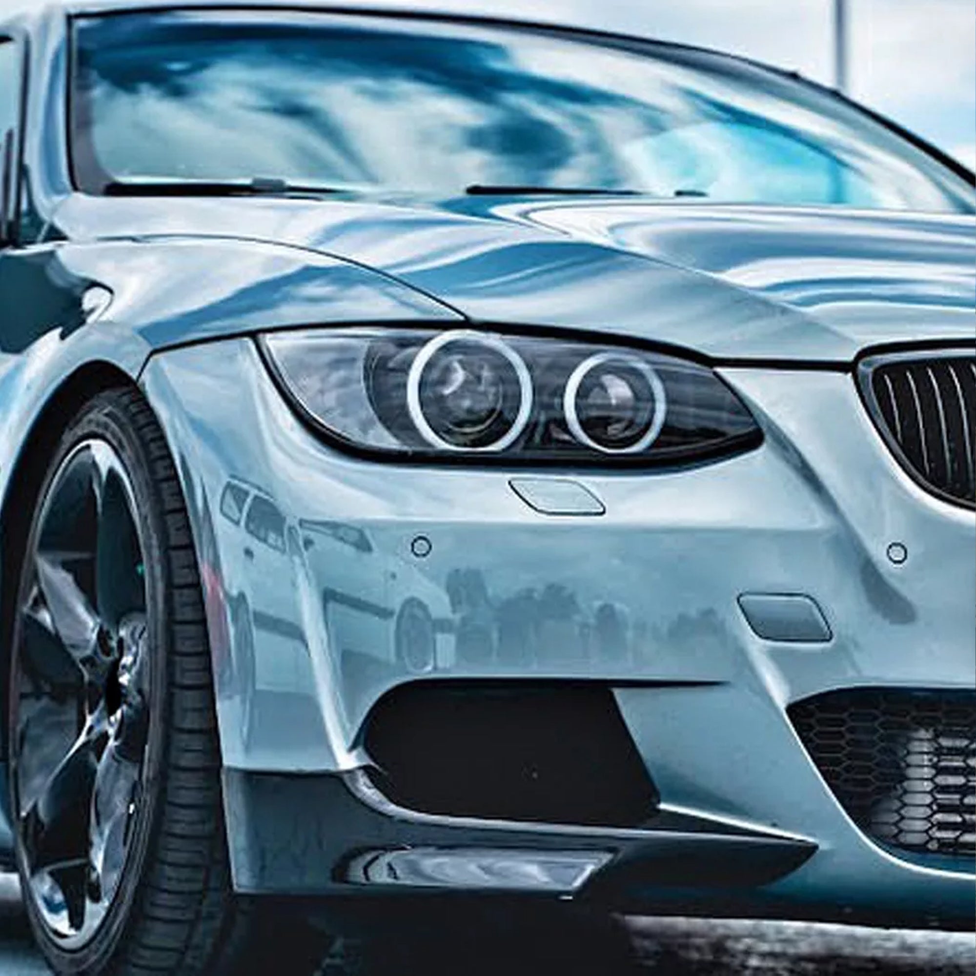 Front Bumper FLAP Wrap for BMW 3 Series E92 E93 Pre-Facelift 2004-2008 M-Tech, 2pcs FLAP Canards Lip Splitter Corner Trim Cover Adjustable Tuning Body Part Body Kit
