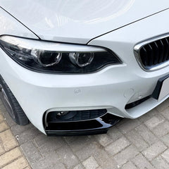 Front Bumper FLAP Wrap for BMW 2 Series F22 M Sport 2014-2019, 2pcs FLAP Canards Lip Splitter Corner Trim Cover Adjustable Tuning Body Part Body Kit