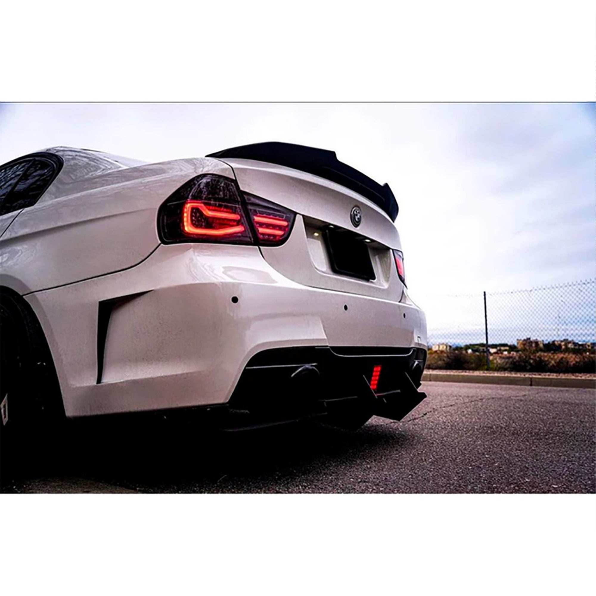 Rear Spoiler For BMW E90 3 Series PSM 2005-2012 Piano Black ABS Plastic