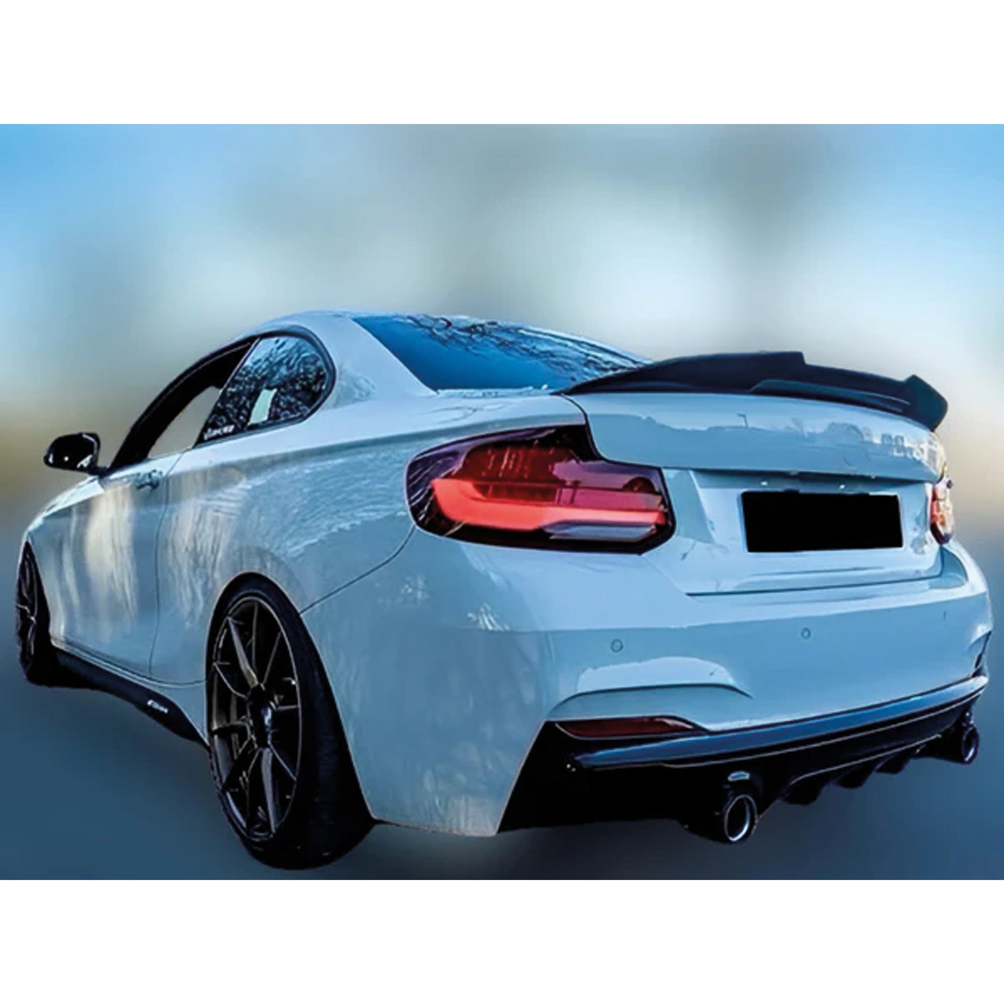 Rear Spoiler For BMW 2 Series F22 Coupe PSM Style 2014-2020 F23 F87 Piano Black ABS Plastic