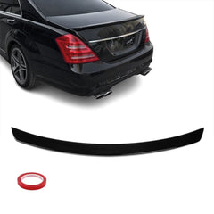 Rear Spoiler For Mercedes S-Class W221 2015-2013 Piano Black ABS Plastic