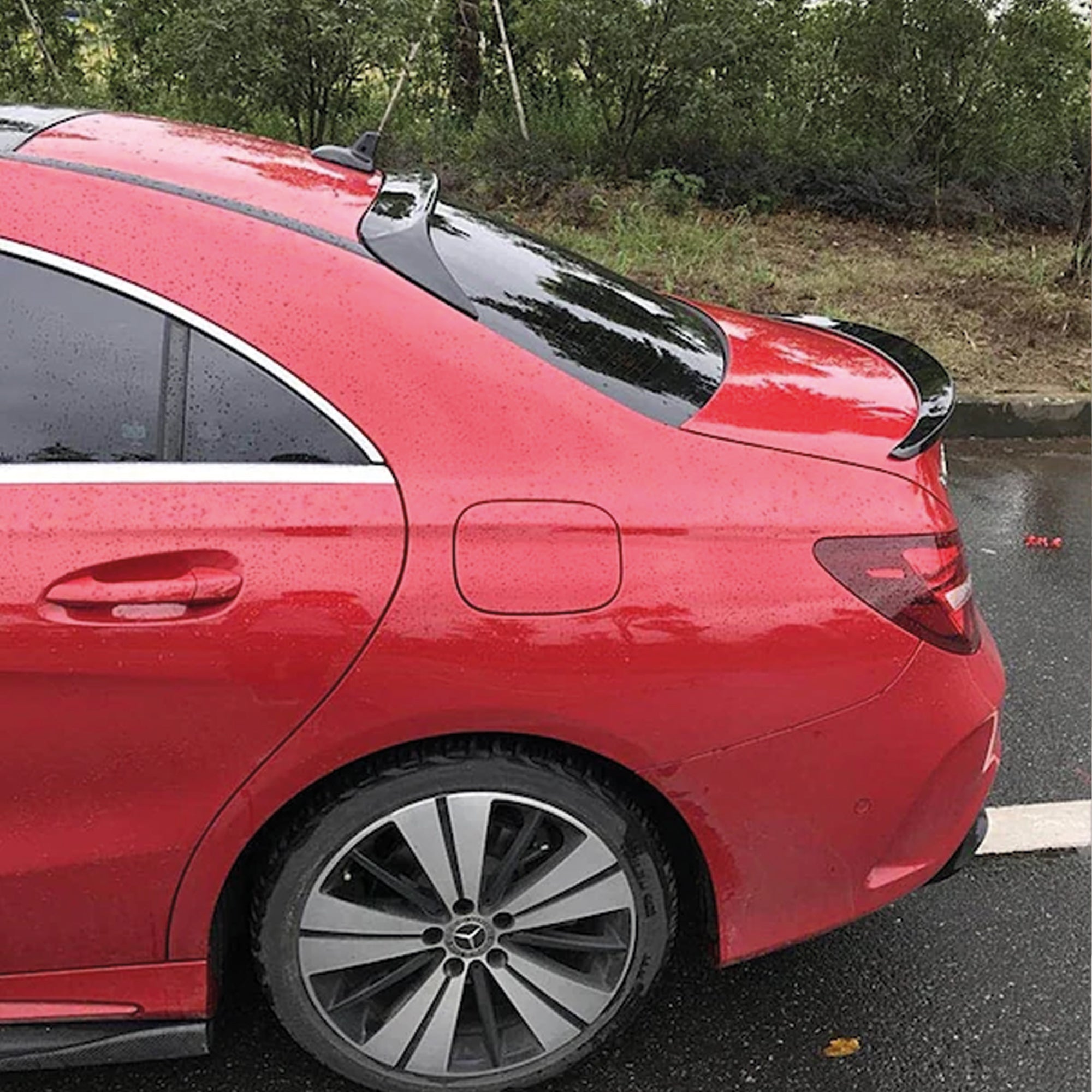 Rear Spoiler For Mercedes W117 CLA 180 200 250 45 Amg 2013-2019 Piano Black ABS Plastic