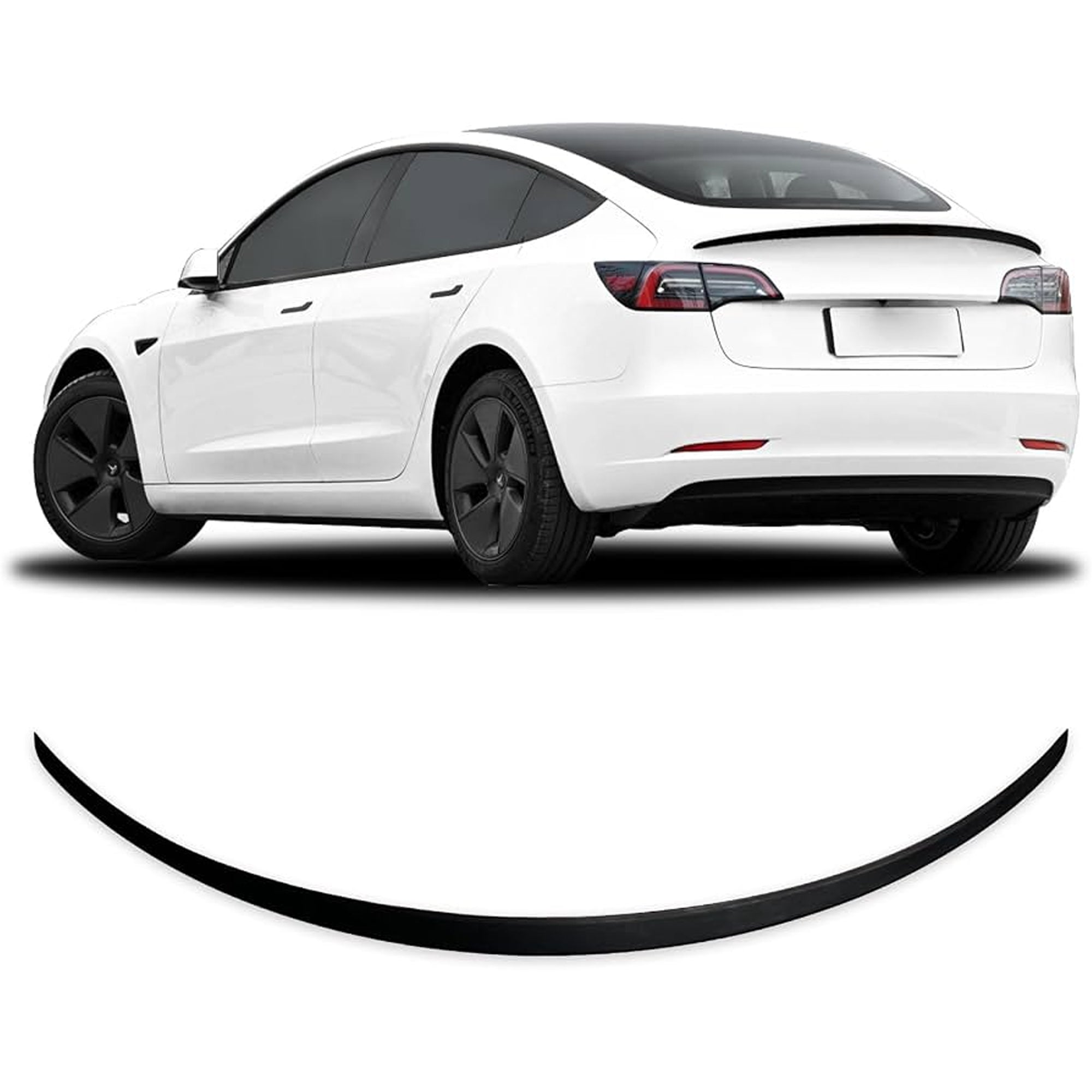 Rear Trunk Spoiler For Tesla Model 3 2016+ Spoiler Piano Black ABS Plastic