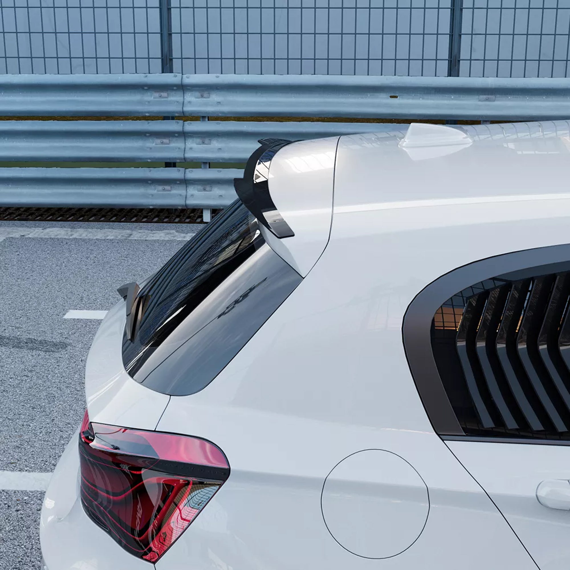Rear Roof Spoiler For BMW 1 Series F20 F21 2011-2019 Cap M4 Style Spoiler Piano Black ABS Plastic
