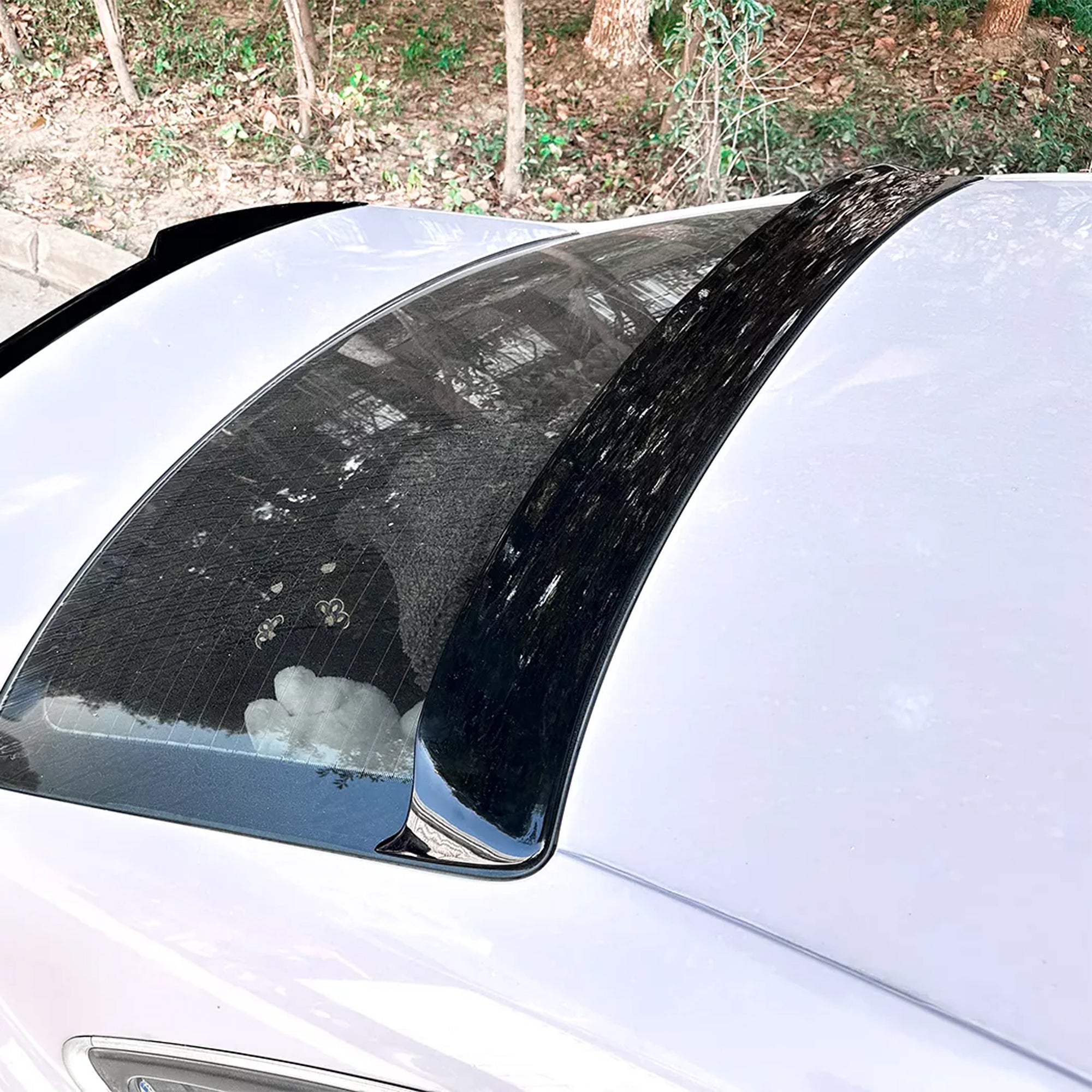 Roof Top Spoiler For Audi A4 S4 B8 2009-2016 Piano Black ABS Plastic
