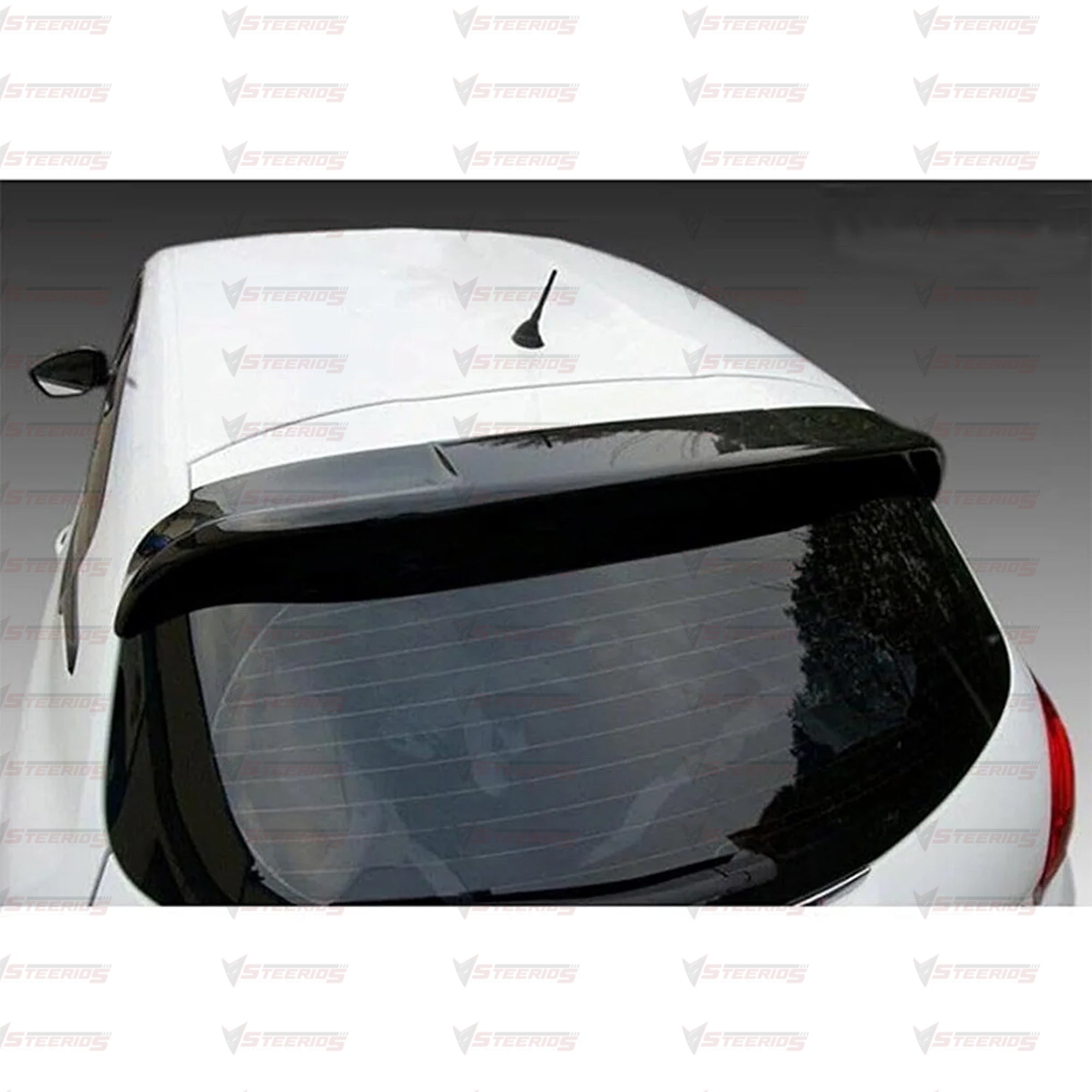 Rear Roof Spoiler For Peugeot 208 Mk1 2012-2019 Piano Black ABS Plastic