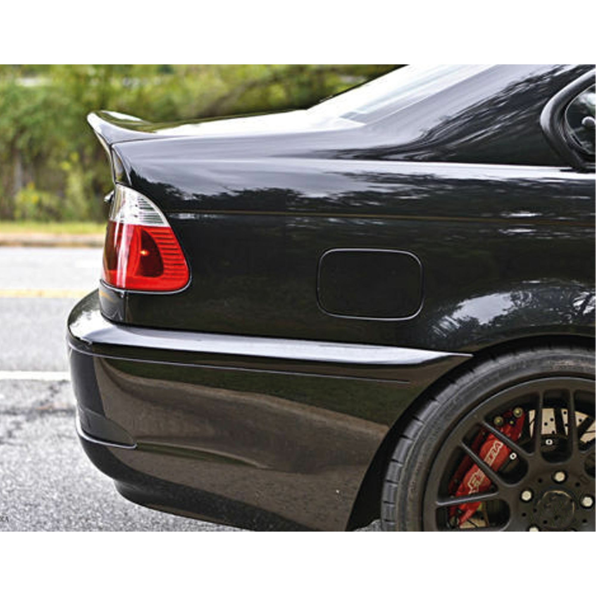 Rear Spoiler For BMW E46 1998-2005 CSL Style 4D-2D Piano Black ABS Plastic