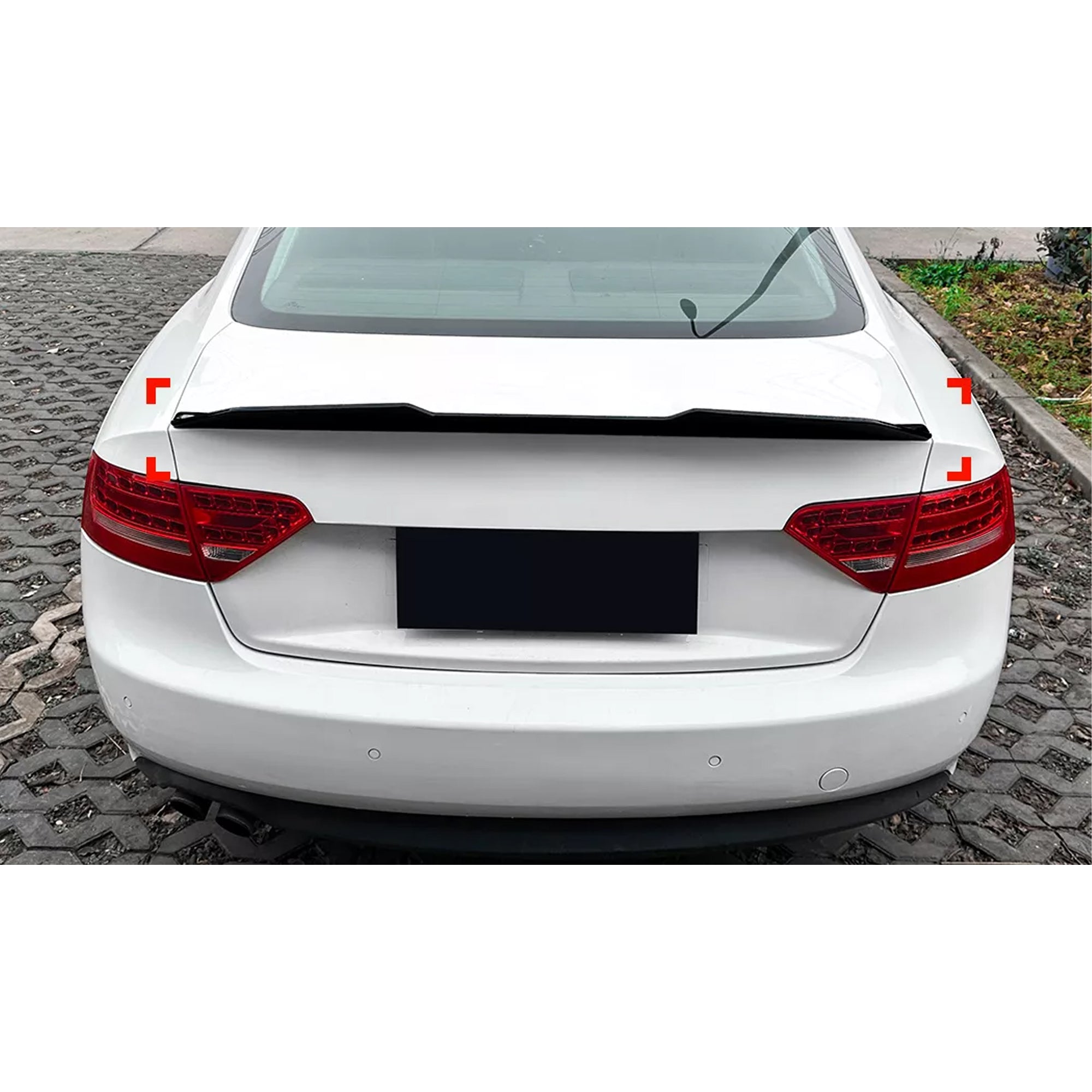 Rear Trunk Spoiler For Audi A5 S5 8T 2007-2016 2 DOOR PSM Style Spoiler Piano Black ABS Plastic