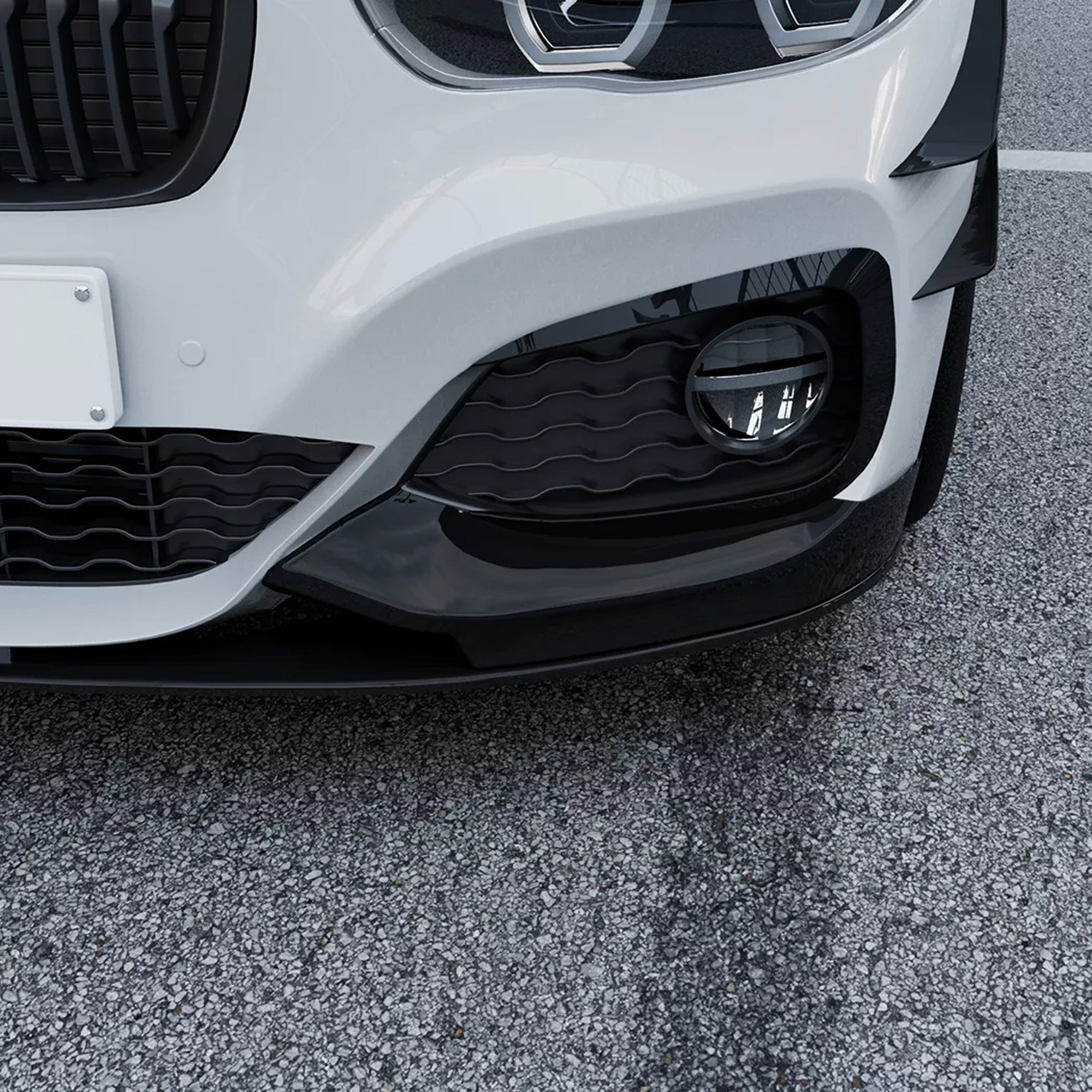 Front Bumper FLAP Wrap for BMW 1 Serise F20 F21 Pre-facelift M-Pack 2012-2014, 2pcs FLAP Canards Lip Splitter Corner Trim Cover Adjustable Tuning Body Part Body Kit