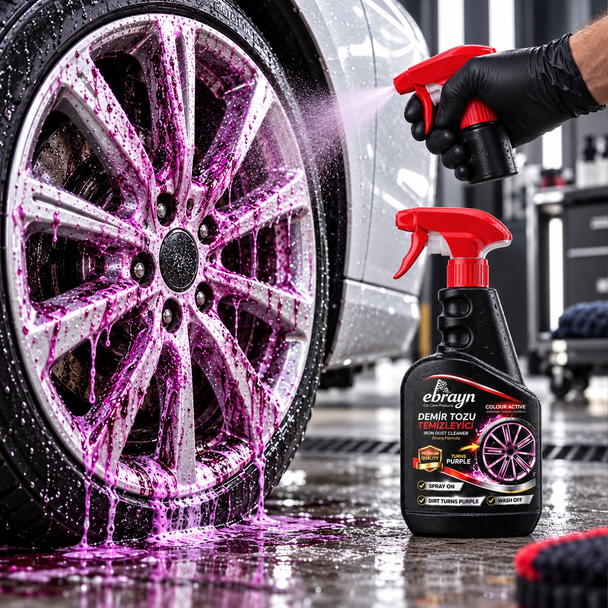 Iron Dust Remover 500 ML – Color Active Wheel & Body Cleaner, Brake Dust Tar and Fallout Remover Spray