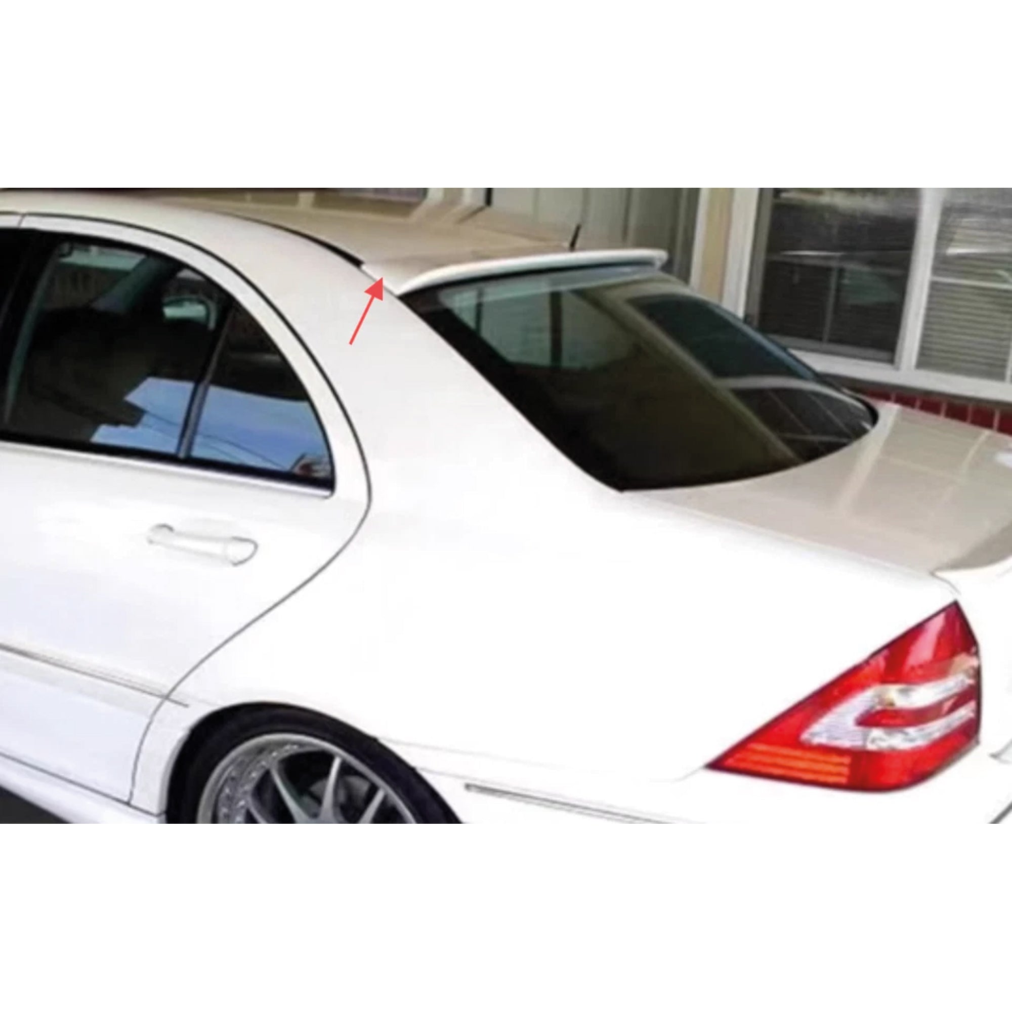 Roof Top Spoiler For Mercedes W203 2000-2011 Piano Black ABS Plastic