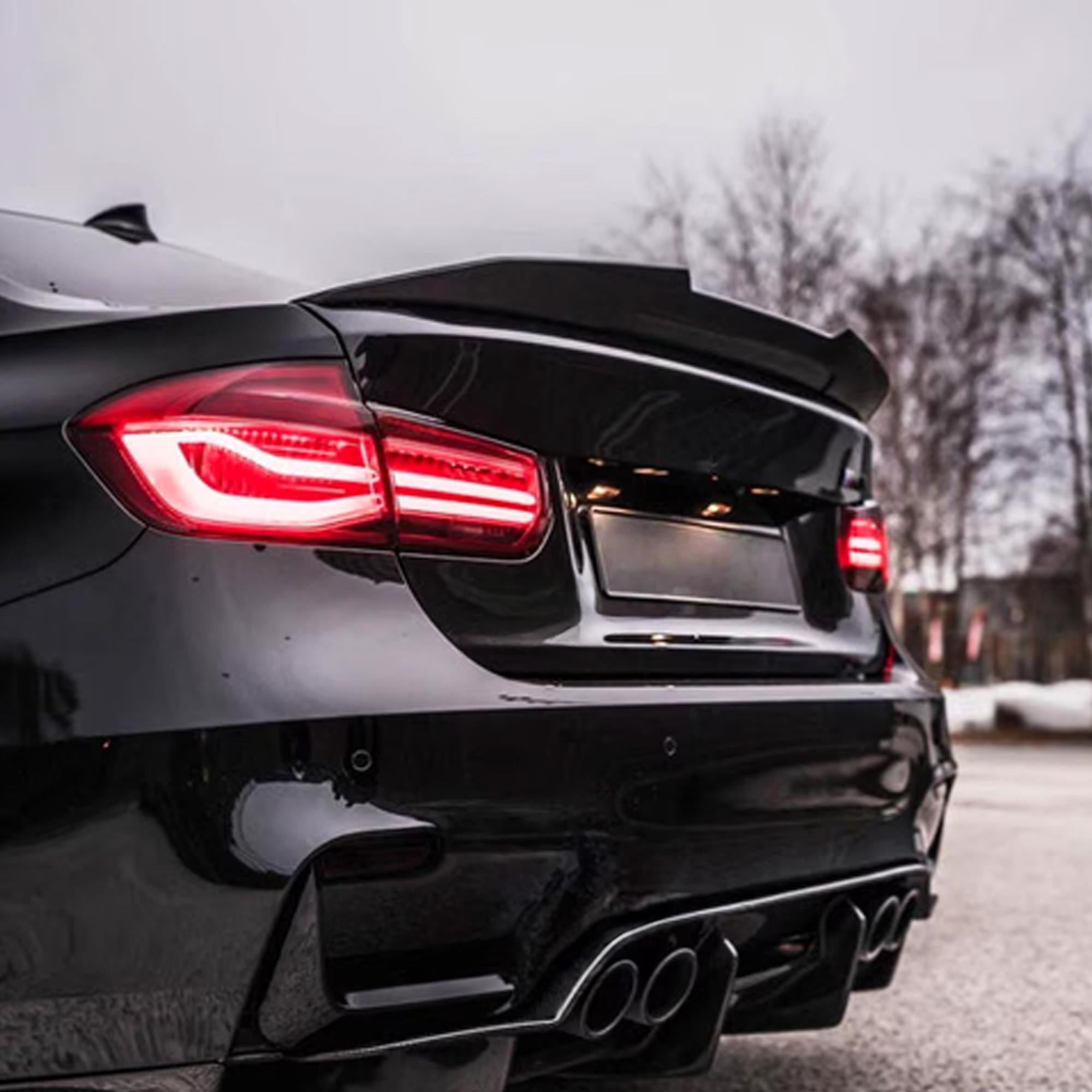 Rear Spoiler For BMW F30 F80 3 Series PSM 2012-2018 Piano Black ABS Plastic