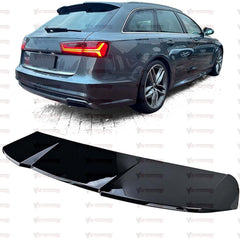 Rear Spoiler For Audi A6 Avant C7 2011-2018 Piano Black ABS Plastic