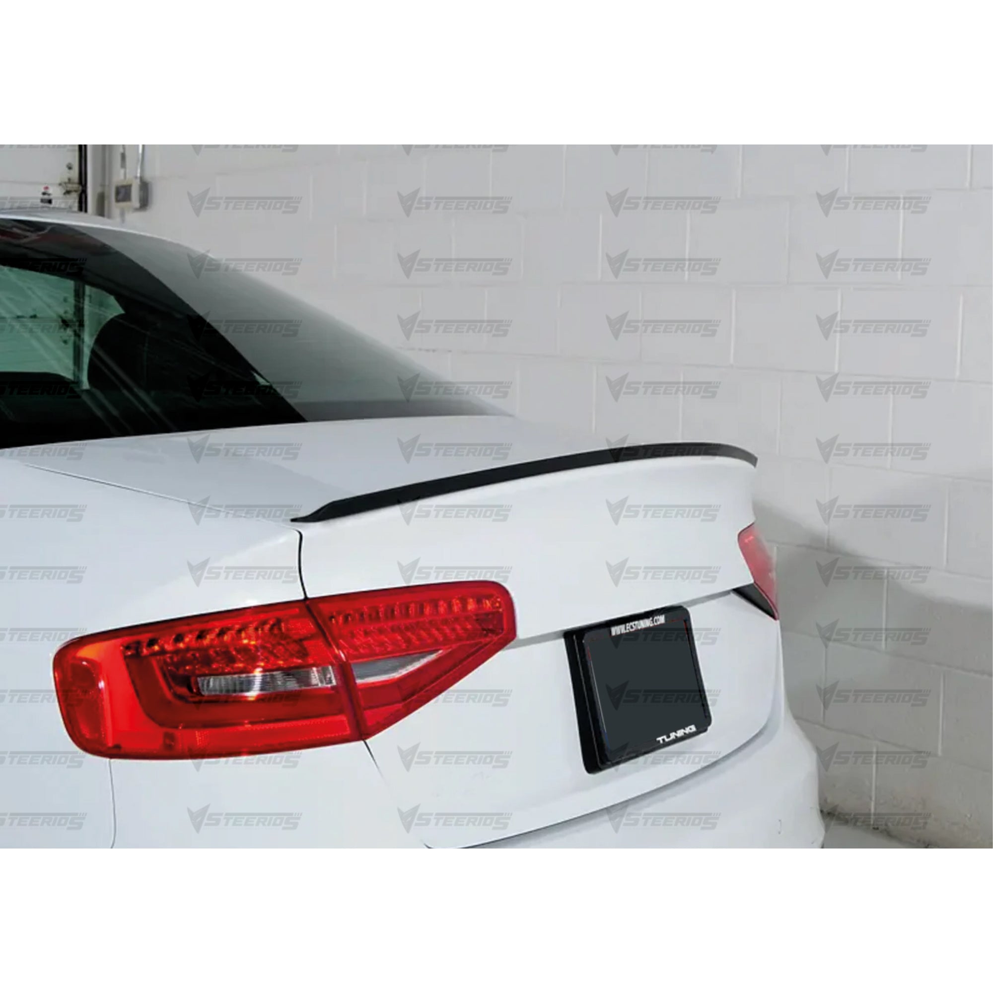 Rear Trunk Spoiler For Audi A4 B8 FL S4 Style 2012-2016 Piano Black ABS Plastic