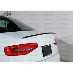 Rear Trunk Spoiler For Audi A4 B8 FL S4 Style 2012-2016 Piano Black ABS Plastic