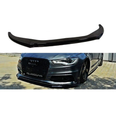 Front Bumper Lip Splitter for AUDİ S-Line A6 C7 S6 2011-2014, ABS Plastic Piano Black Vacuum Car Tuning Body Part Body Kit