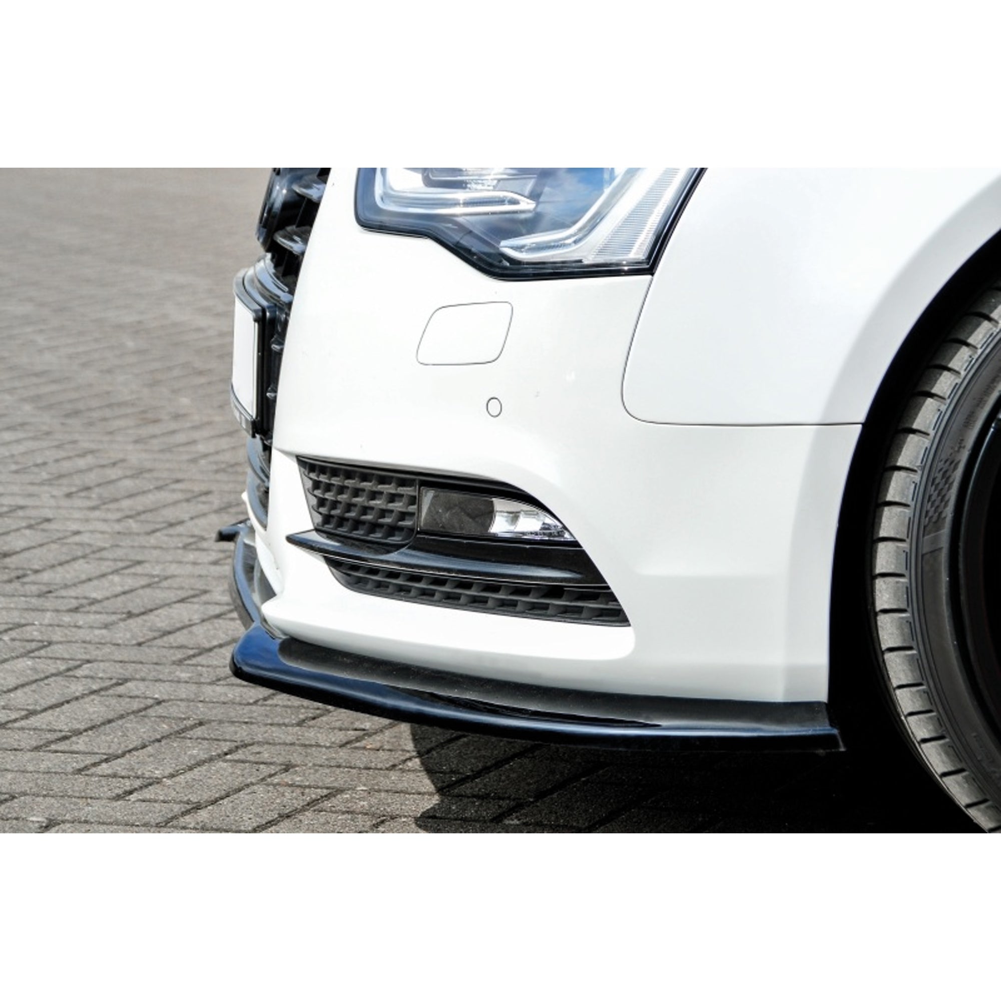 Front Bumper Lip Splitter for AUDİ A5 B8 FL 2012-2016, ABS Plastic Piano Black Vacuum Car Tuning Body Part Body Kit