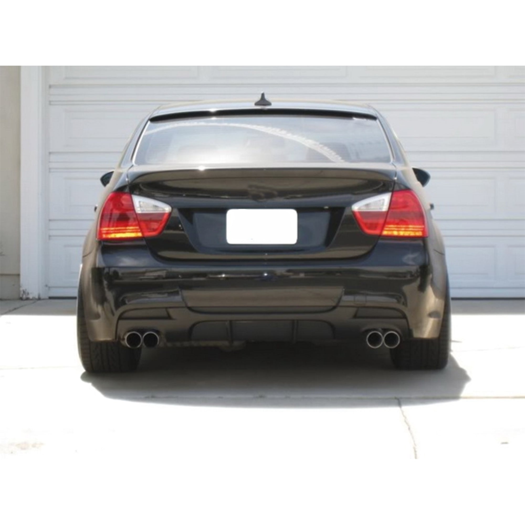 Rear Diffuser for BMW E90 M Technic 2004-2011 M Performance Diffuser R+L Dual Output Piano Black Vacuum Plastic Car Styling Diffuser Rear Body Kit